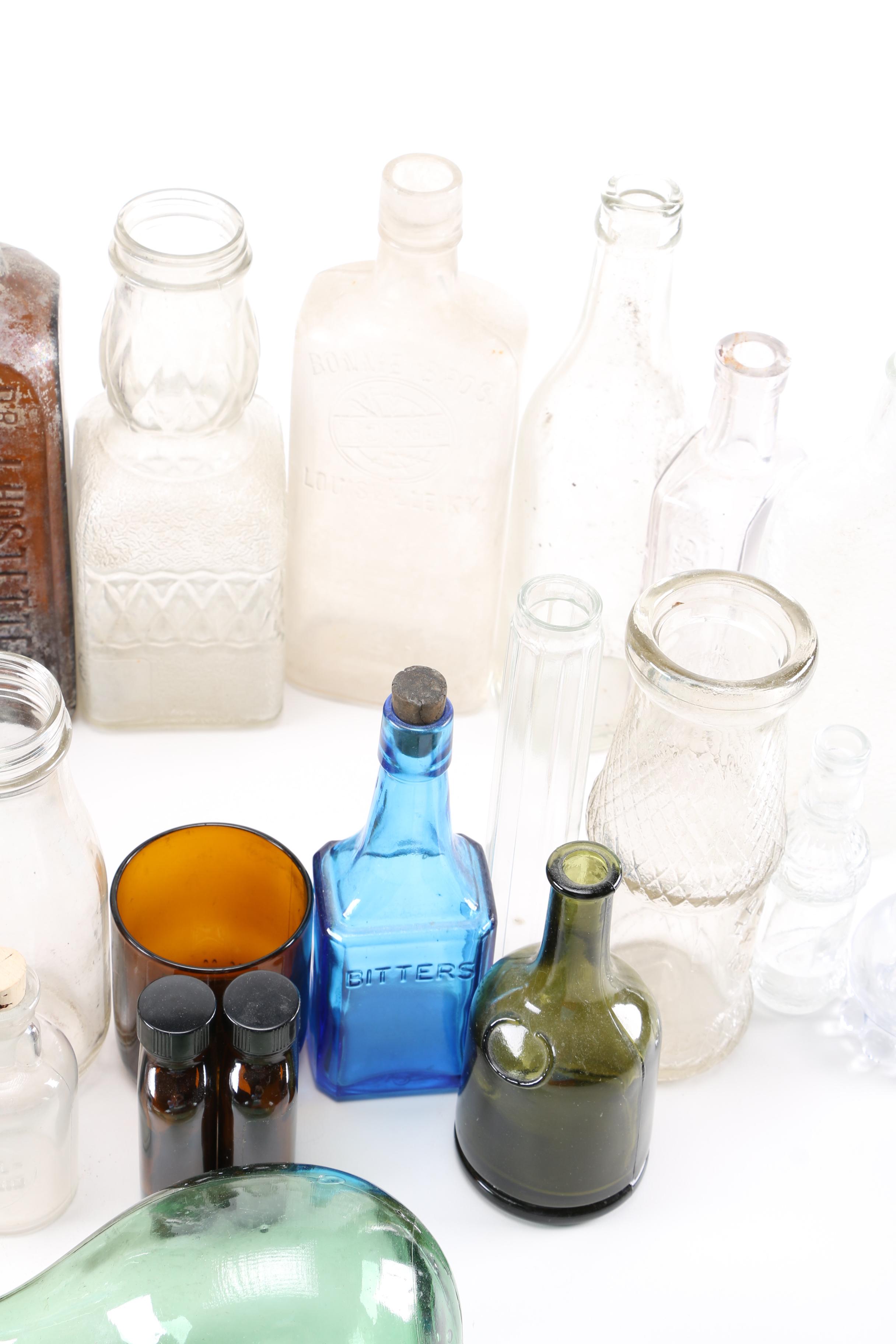 Assorted Glass Bottles