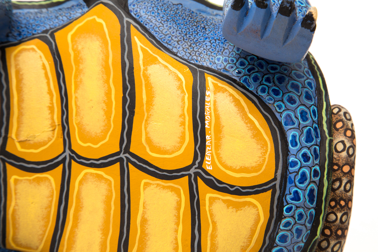 Colorful Turtle And Lizard Sculpture By Eleazar Morales