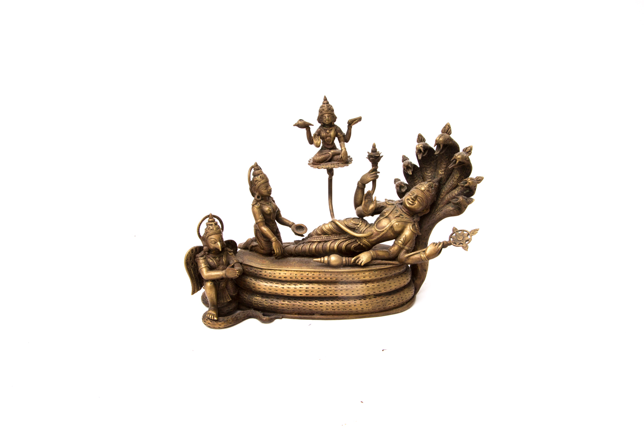 Indian Naga Snake Deity Brass Sculpture
