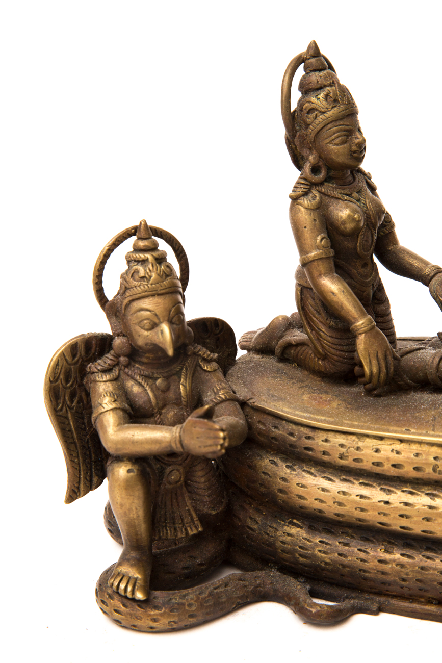 Indian Naga Snake Deity Brass Sculpture