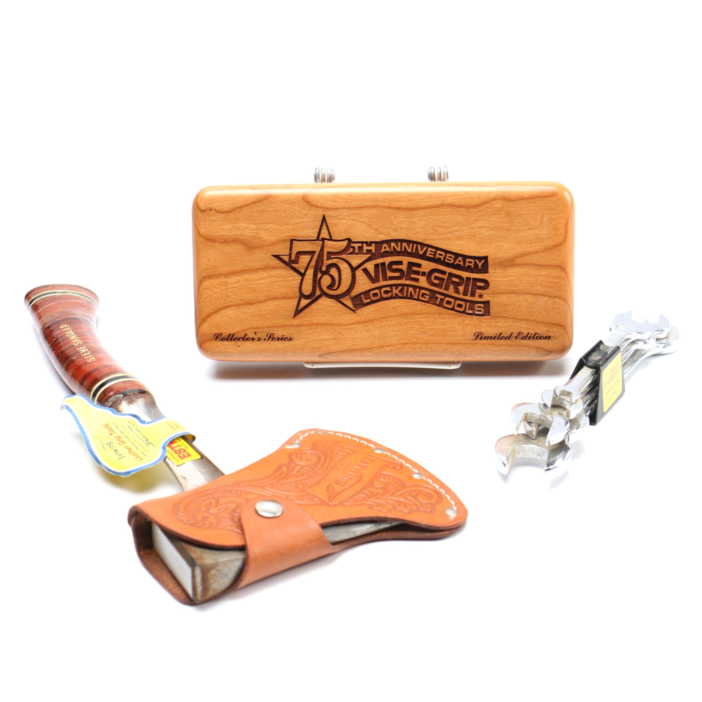 Estwing Silver Hatchet and 75th Anniversary Edition Vise Grip
