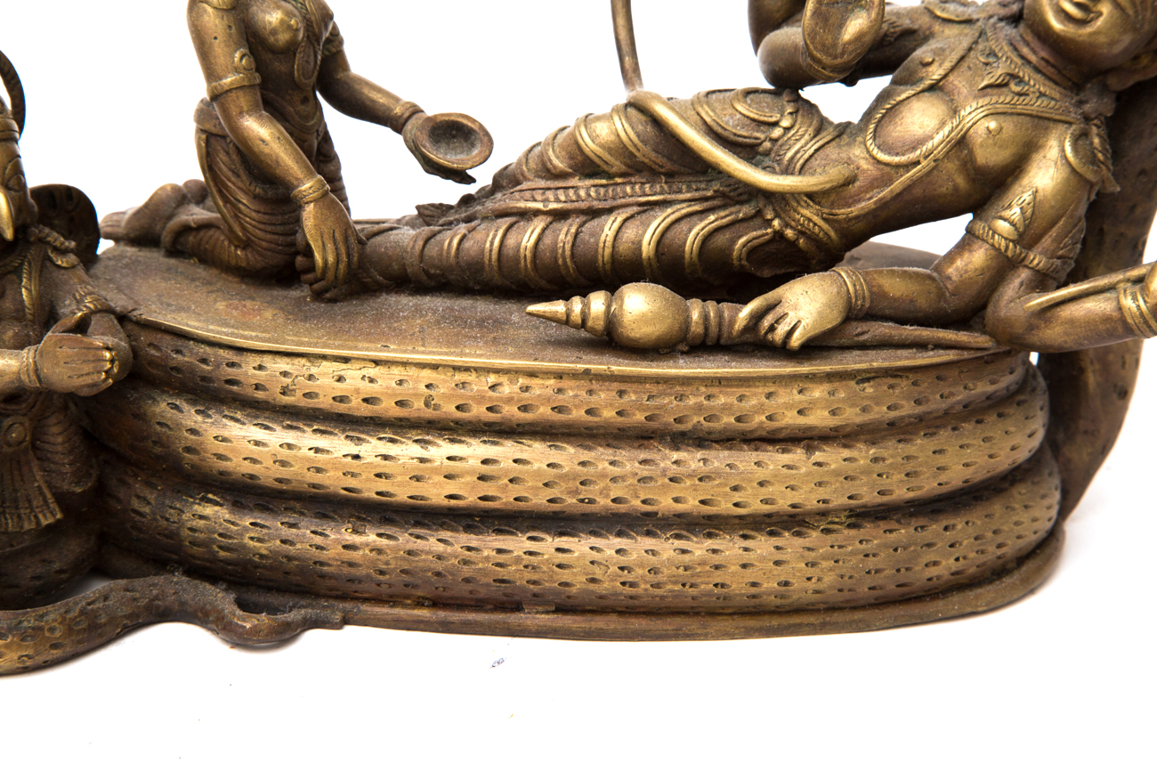 Indian Naga Snake Deity Brass Sculpture