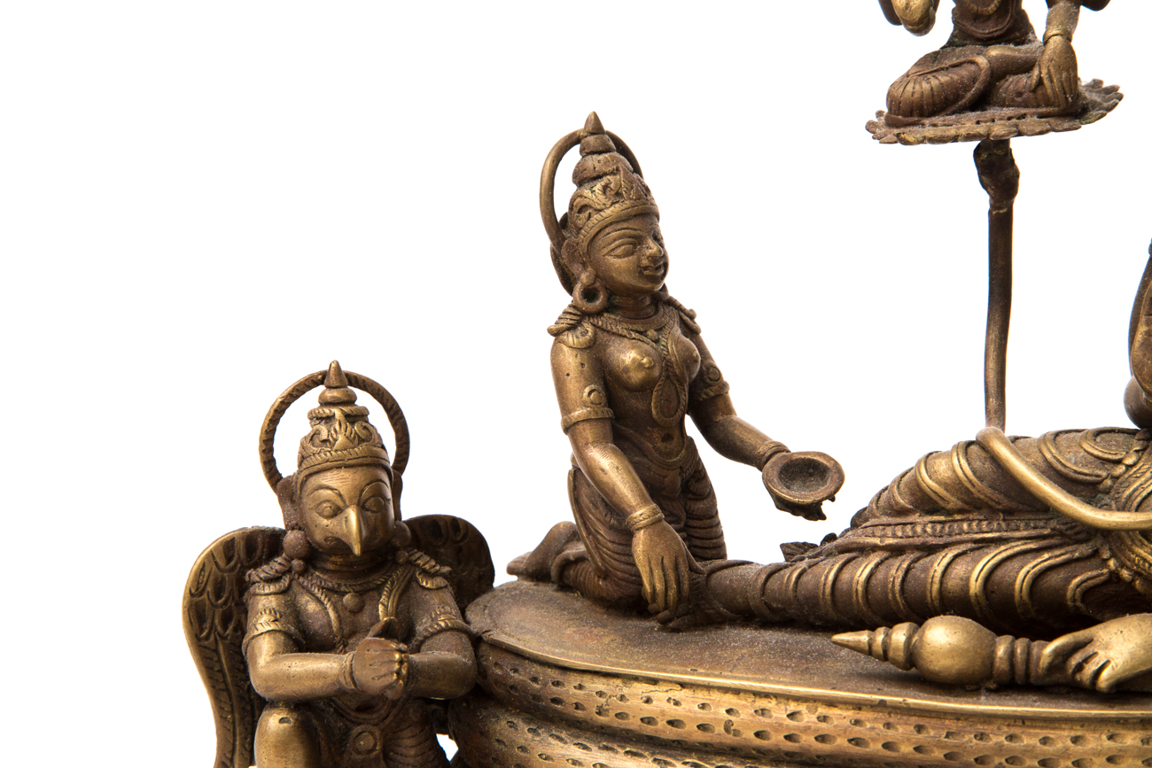 Indian Naga Snake Deity Brass Sculpture