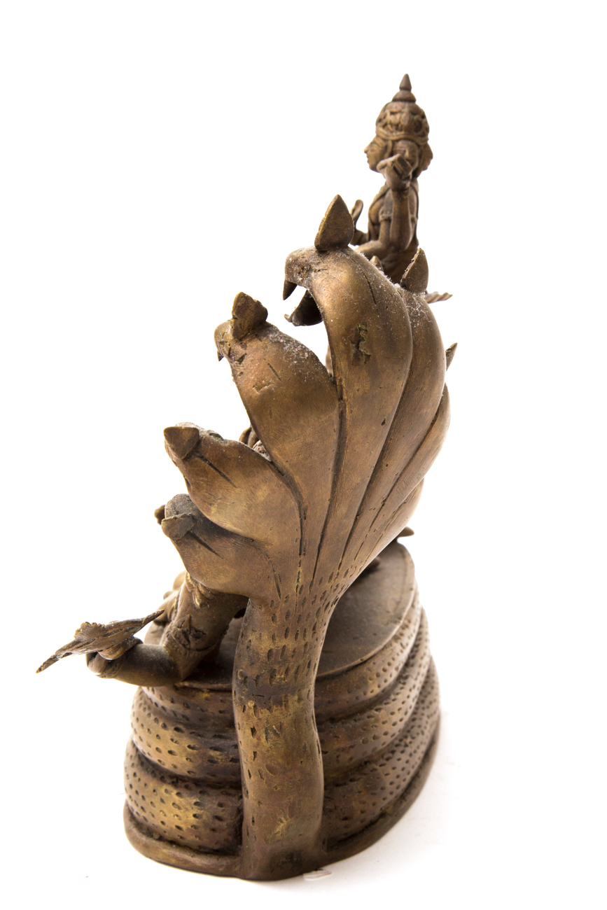 Indian Naga Snake Deity Brass Sculpture