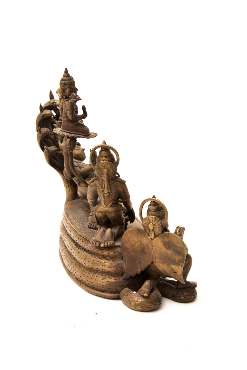 Indian Naga Snake Deity Brass Sculpture