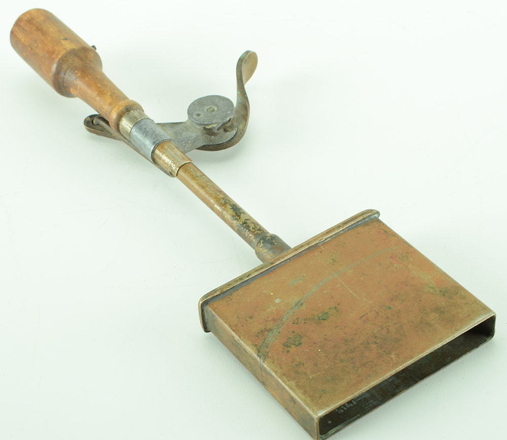 Copper and Wood Square Ice Cream Scoop, Circa 1925