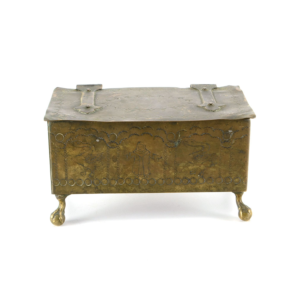 English Brass Valuables Box