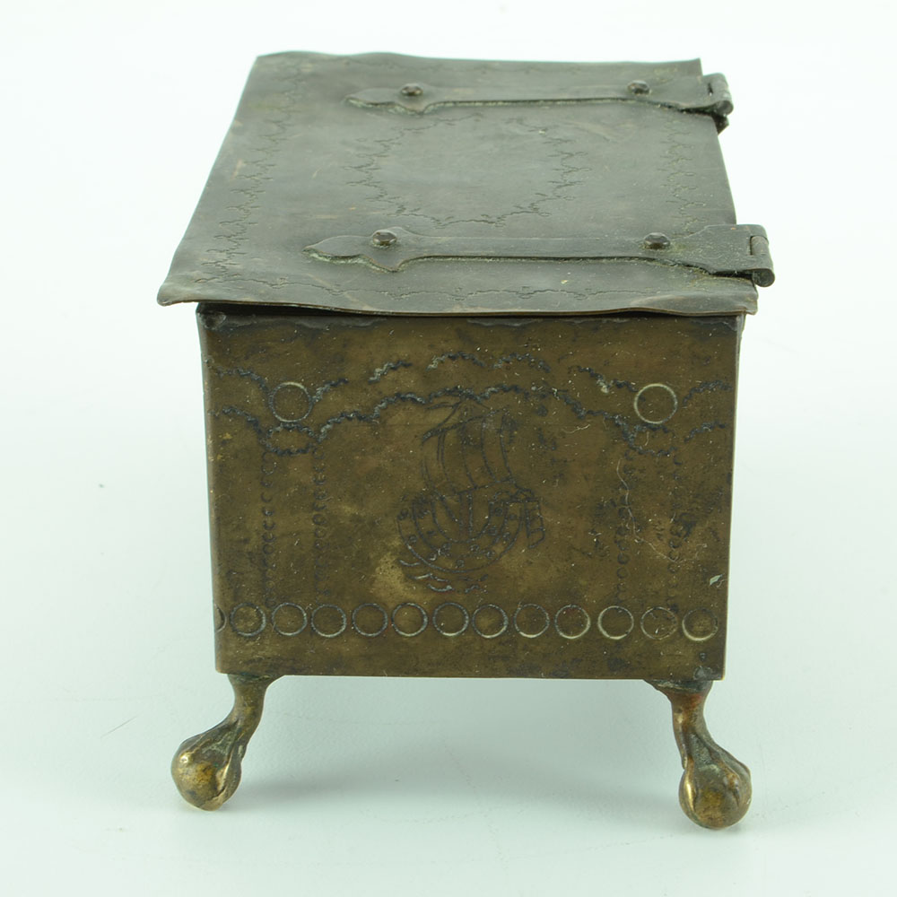 English Brass Valuables Box
