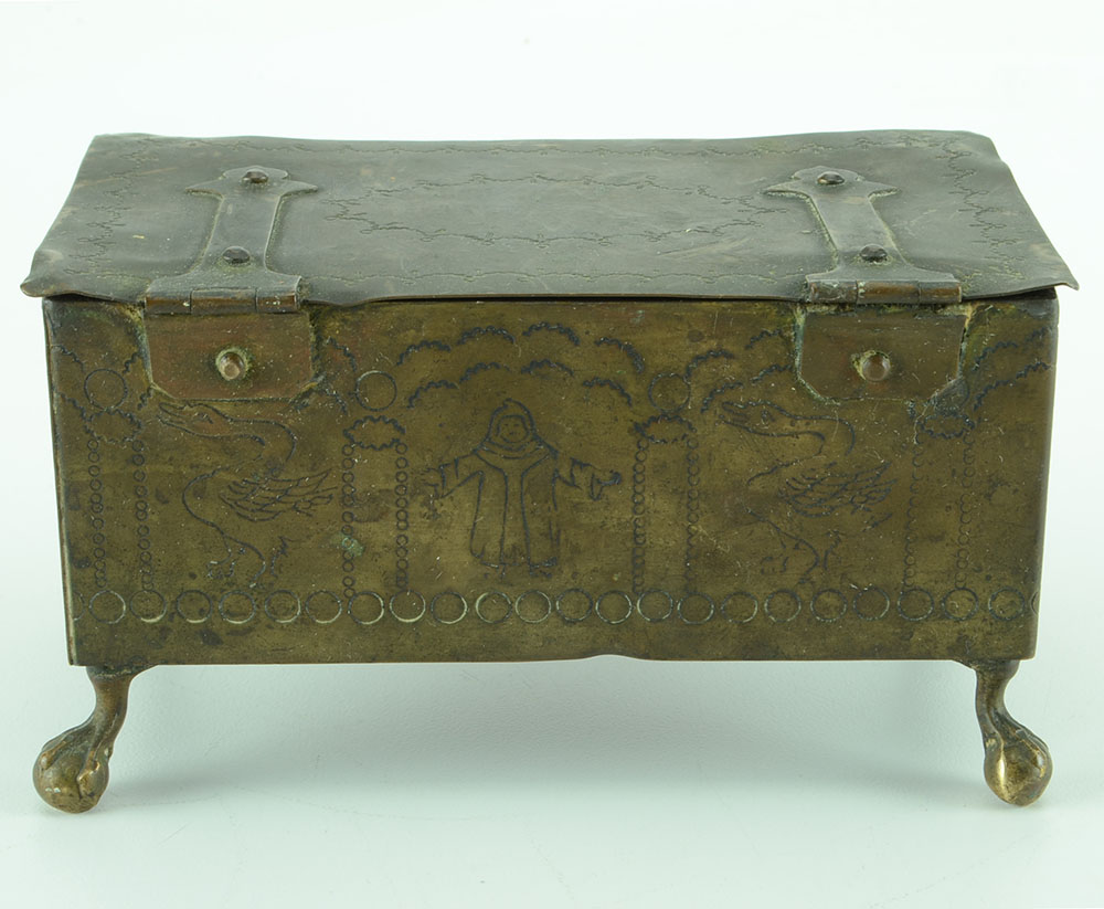 English Brass Valuables Box