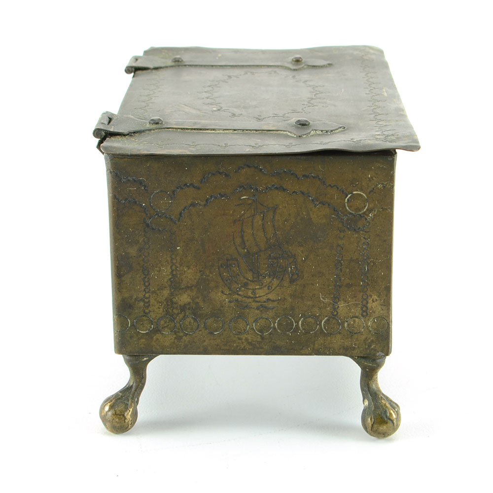 English Brass Valuables Box