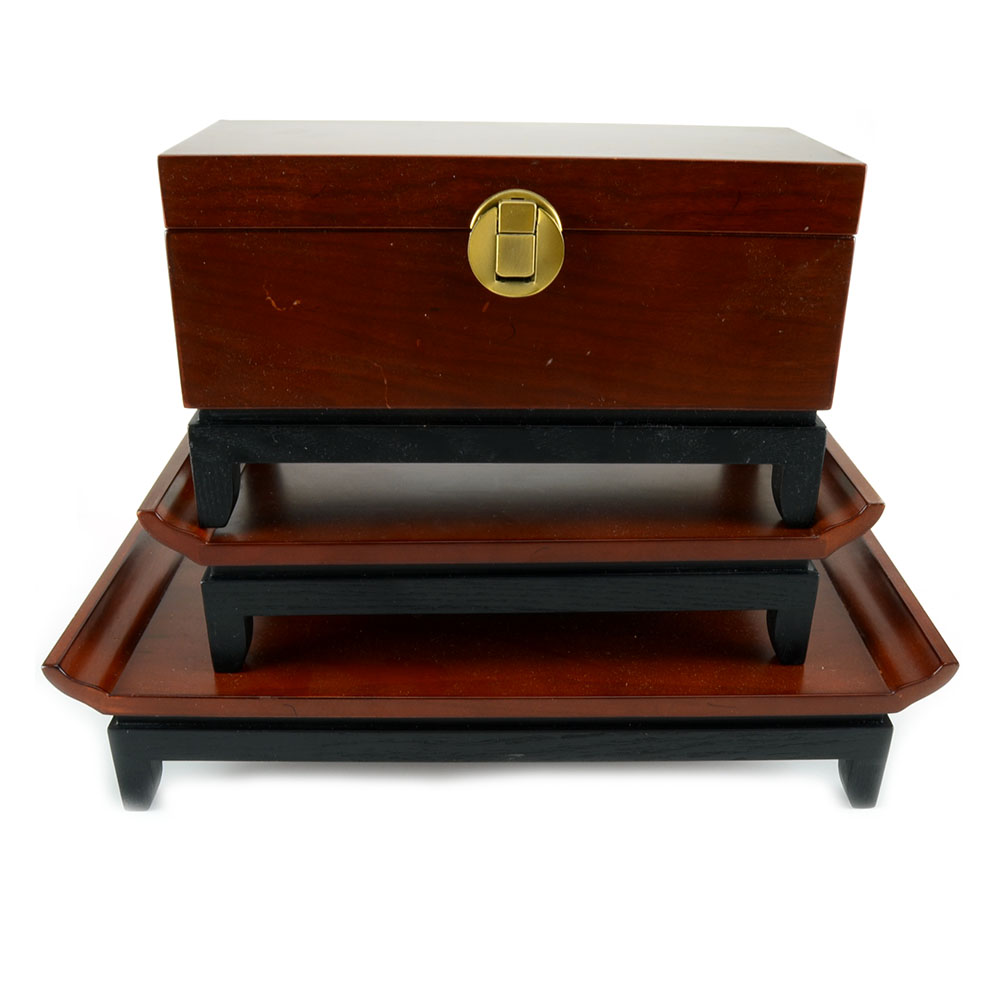 Bombay Company Decorative Wood Trays and Box