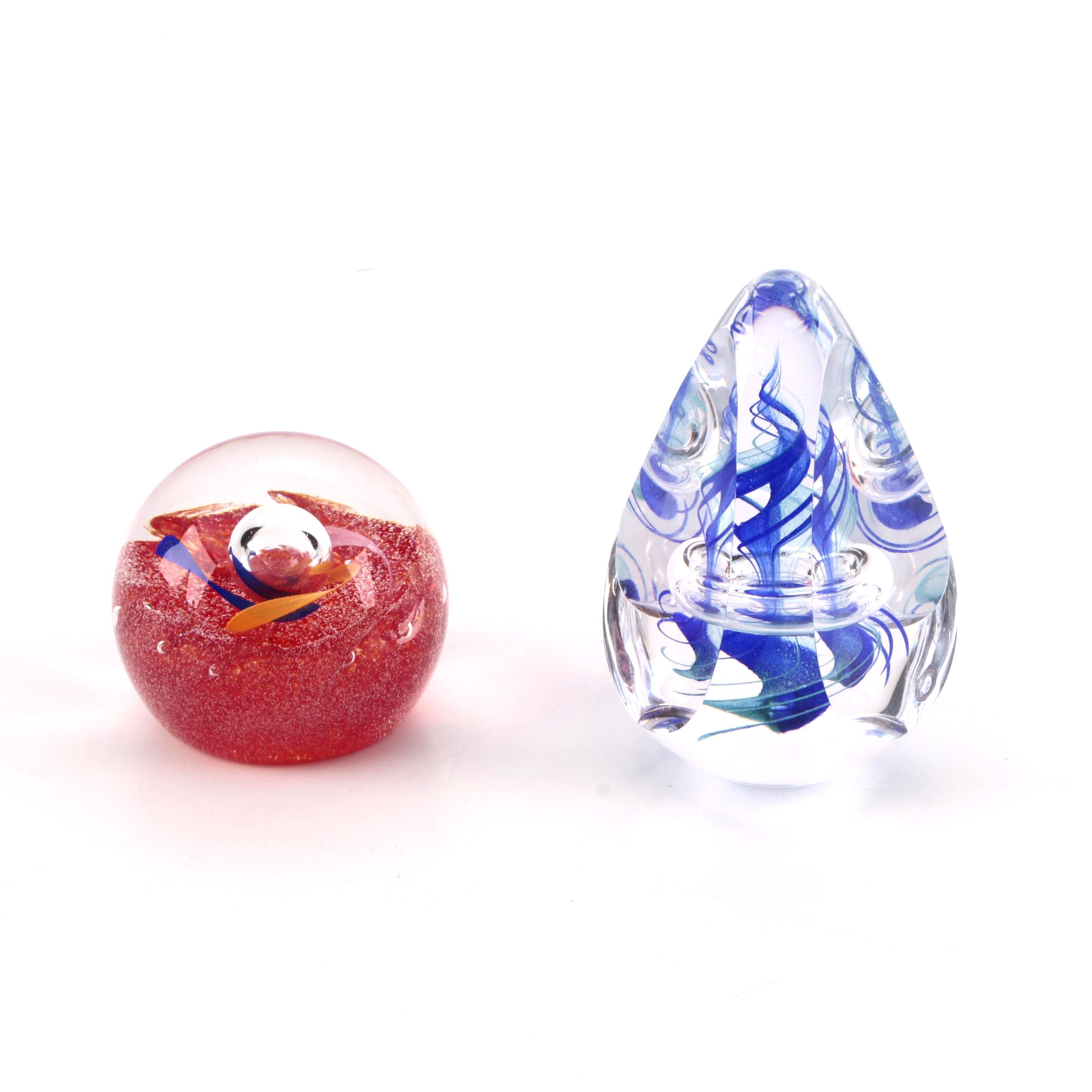 Hand Blown Glass Paperweights