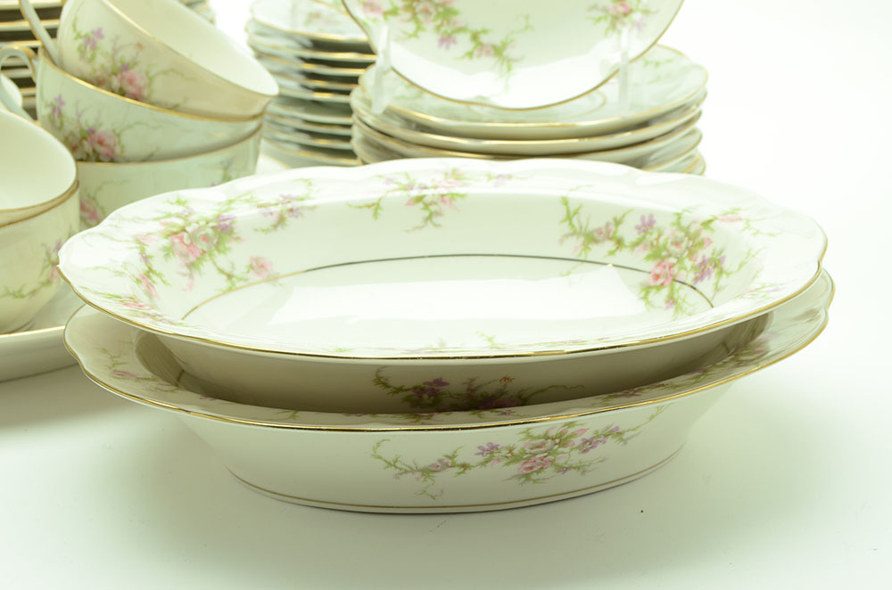 Ten Place Setting of "Rosalinde" by Haviland