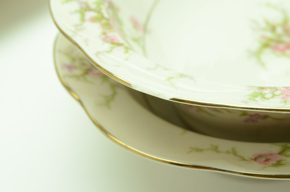 Ten Place Setting of "Rosalinde" by Haviland