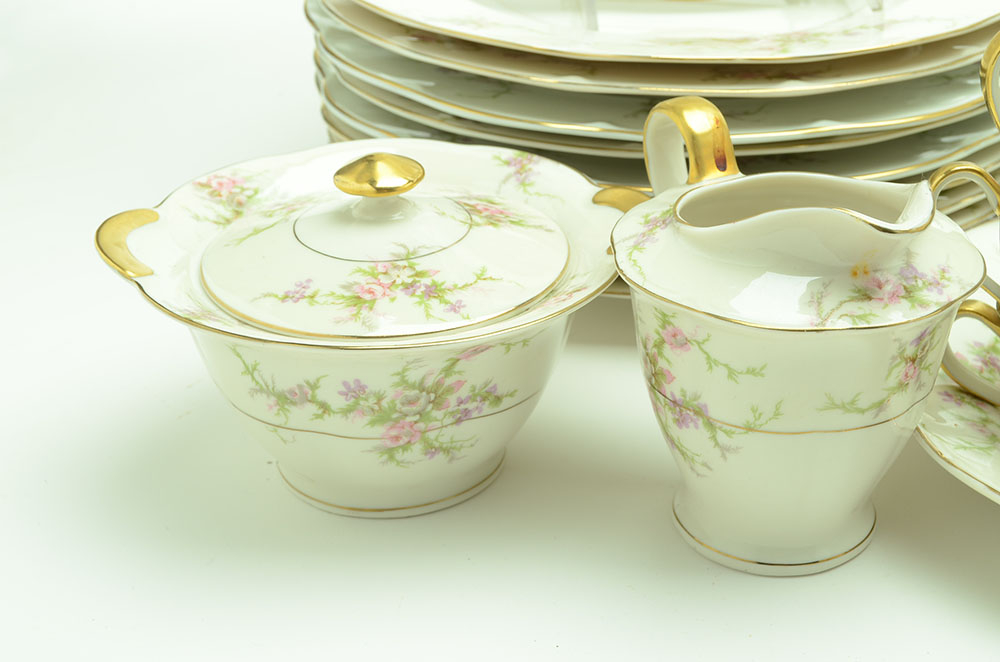 Ten Place Setting of "Rosalinde" by Haviland