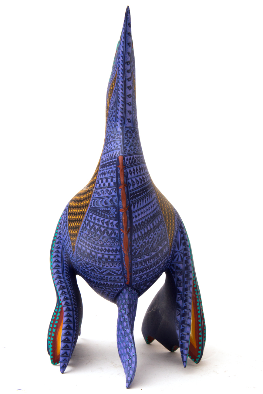 Jacobo + Maria Angeles Oaxacan Painted Wood Carving Of Fish