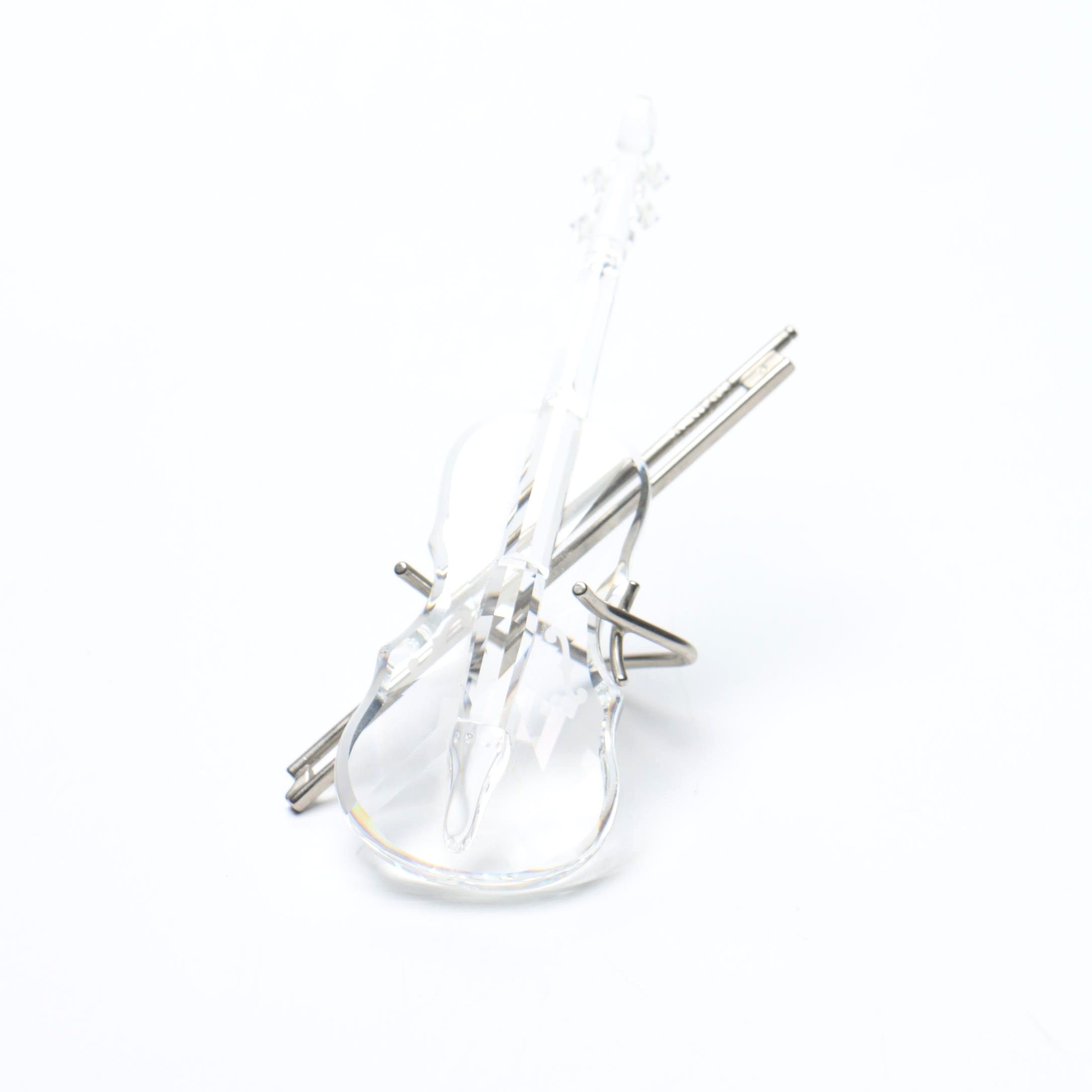 Swarovski Silver Crystal Violin Figurine