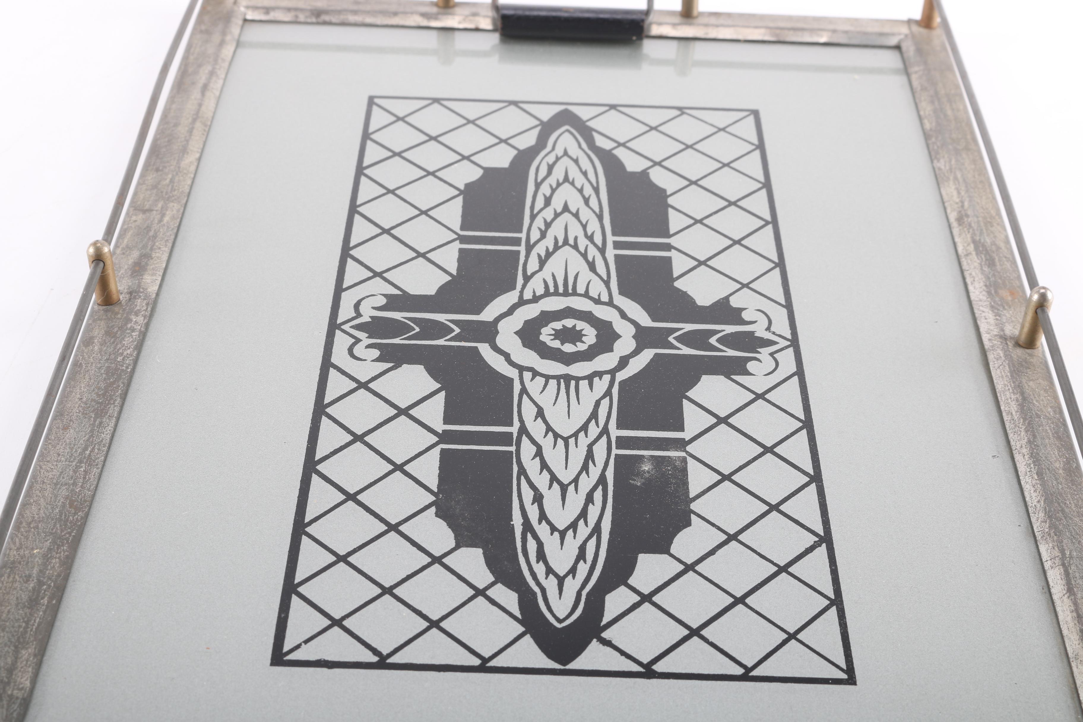 Art Deco Pattern Bar Tray