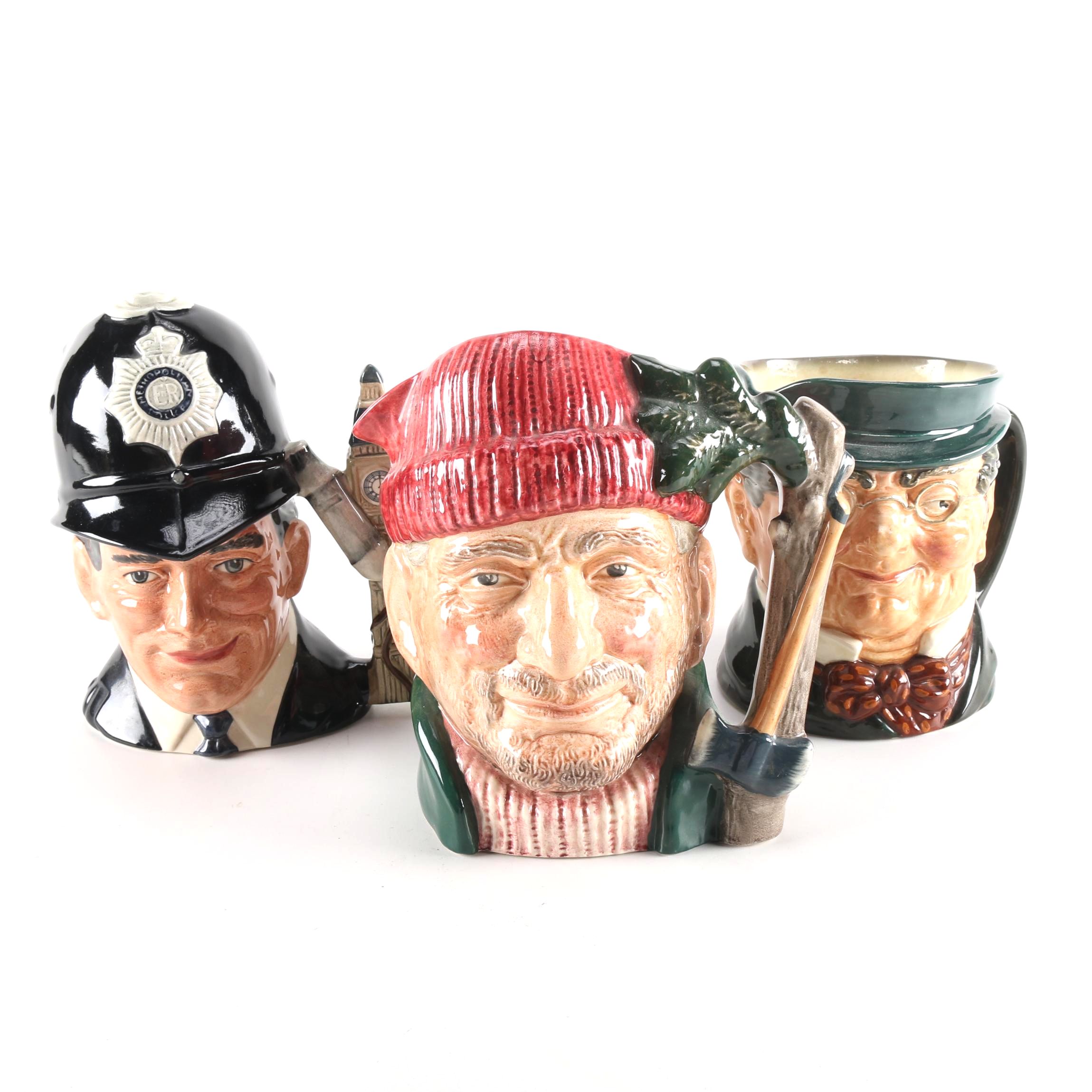 Royal Doulton Toby Character Jugs Including "Mr. Pickwick"