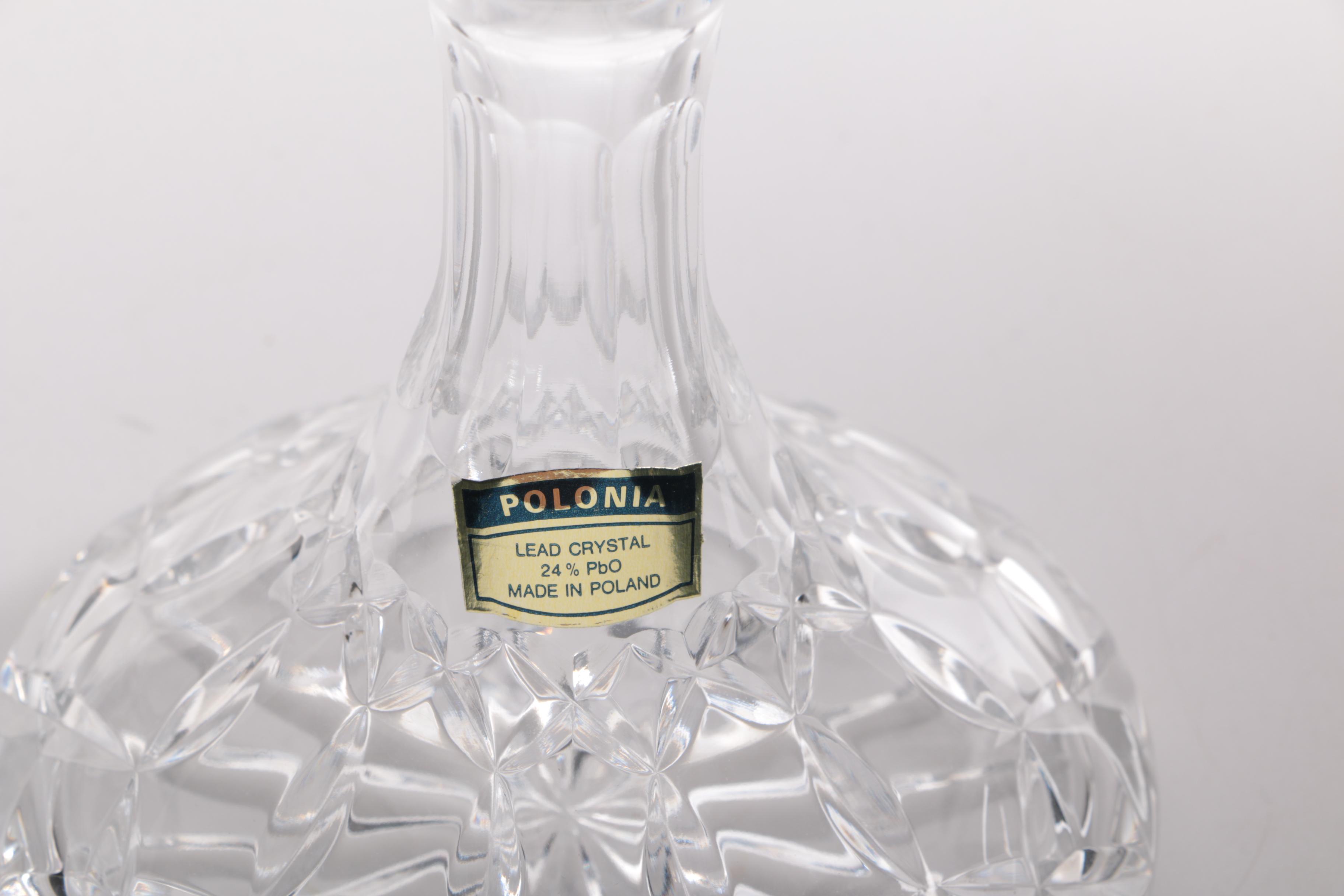 Lead Crystal Assortment Including Pieces From Poland and East Germany