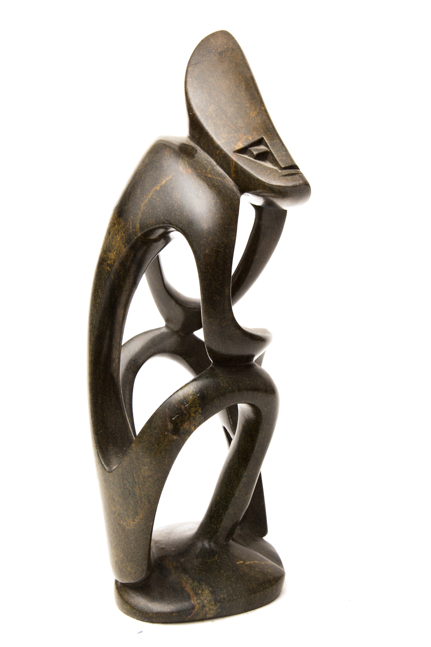 D. Sasa Shona Stone Sculpture Of Seated Figure