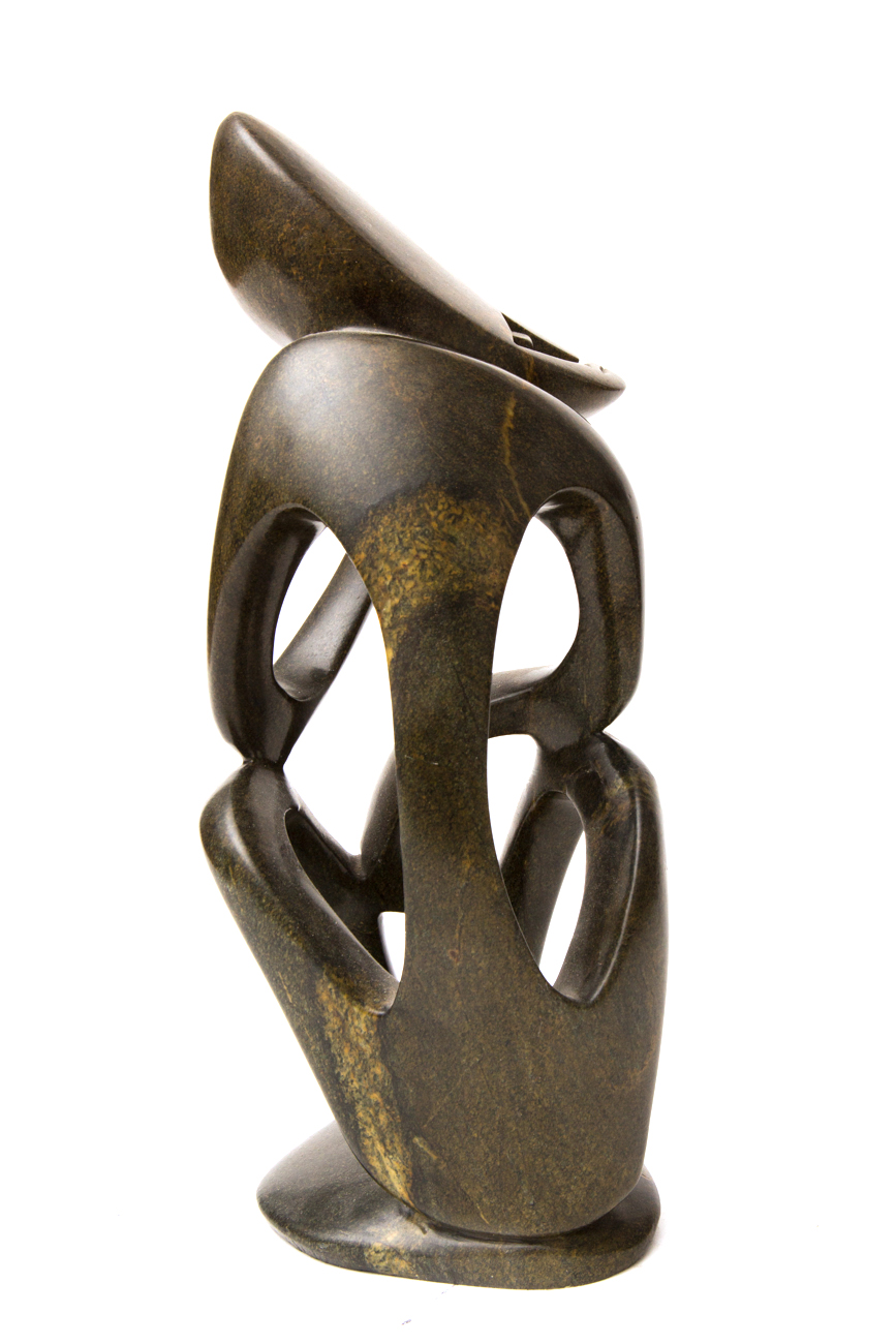D. Sasa Shona Stone Sculpture Of Seated Figure