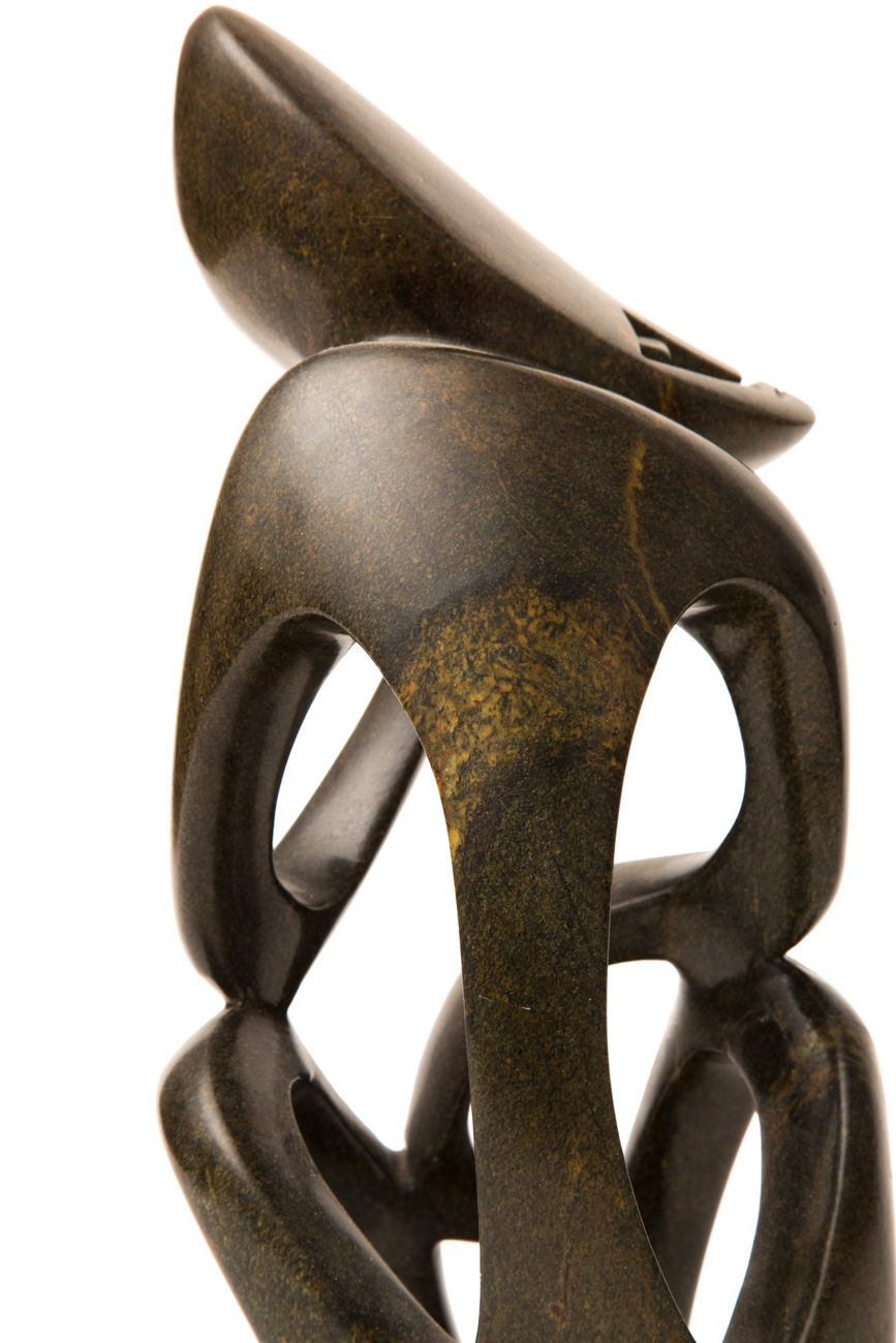 D. Sasa Shona Stone Sculpture Of Seated Figure