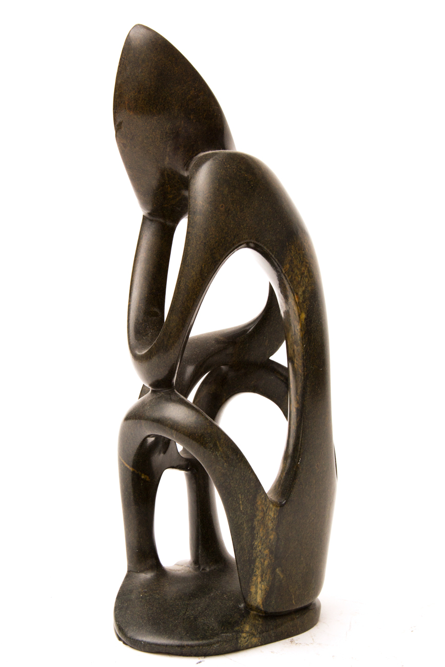 D. Sasa Shona Stone Sculpture Of Seated Figure