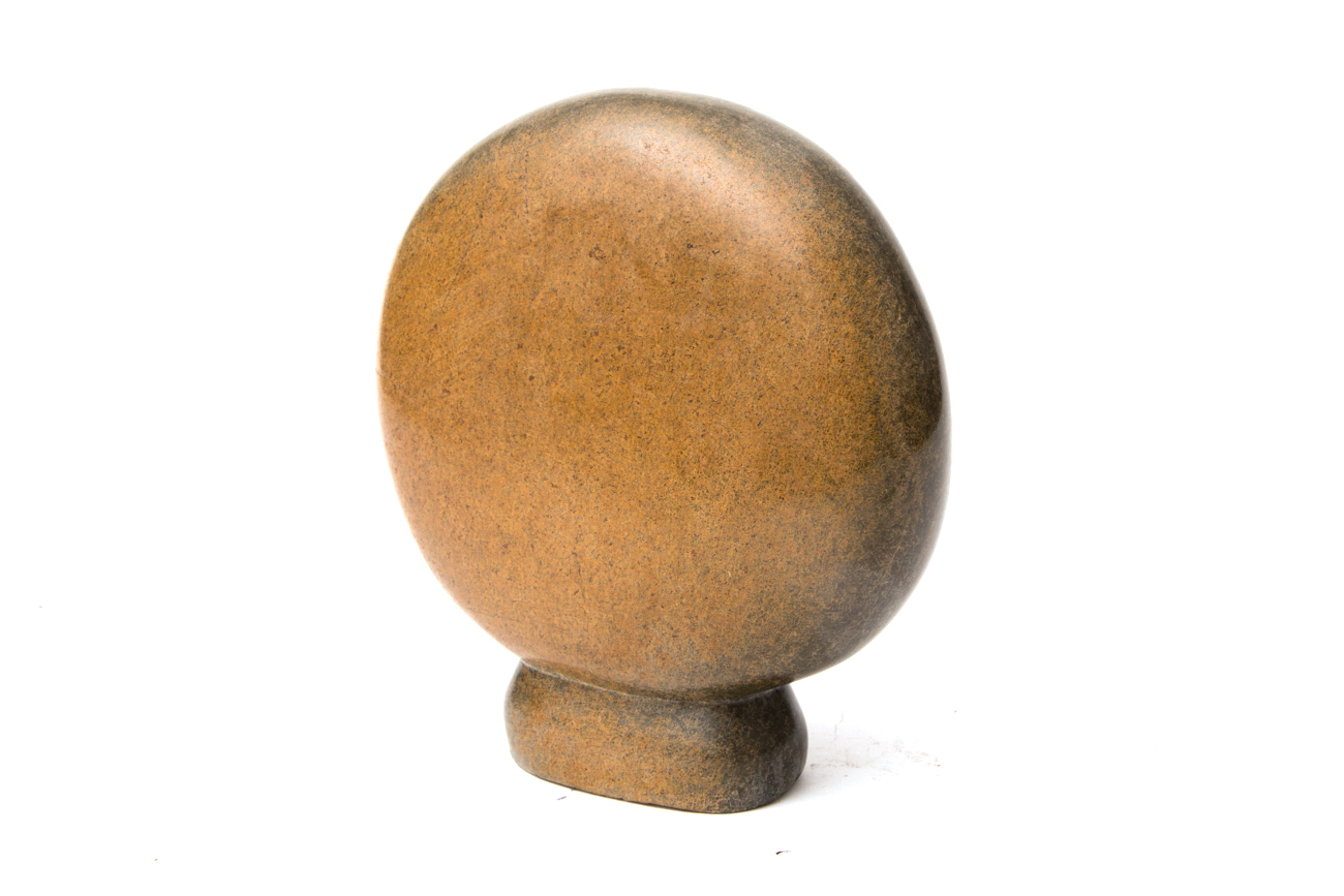 Edward Chiwawa Shona Stone Sculpture Of Rounded Face