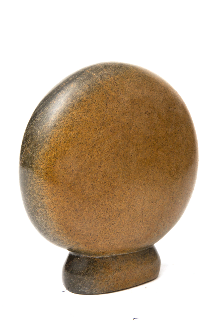 Edward Chiwawa Shona Stone Sculpture Of Rounded Face