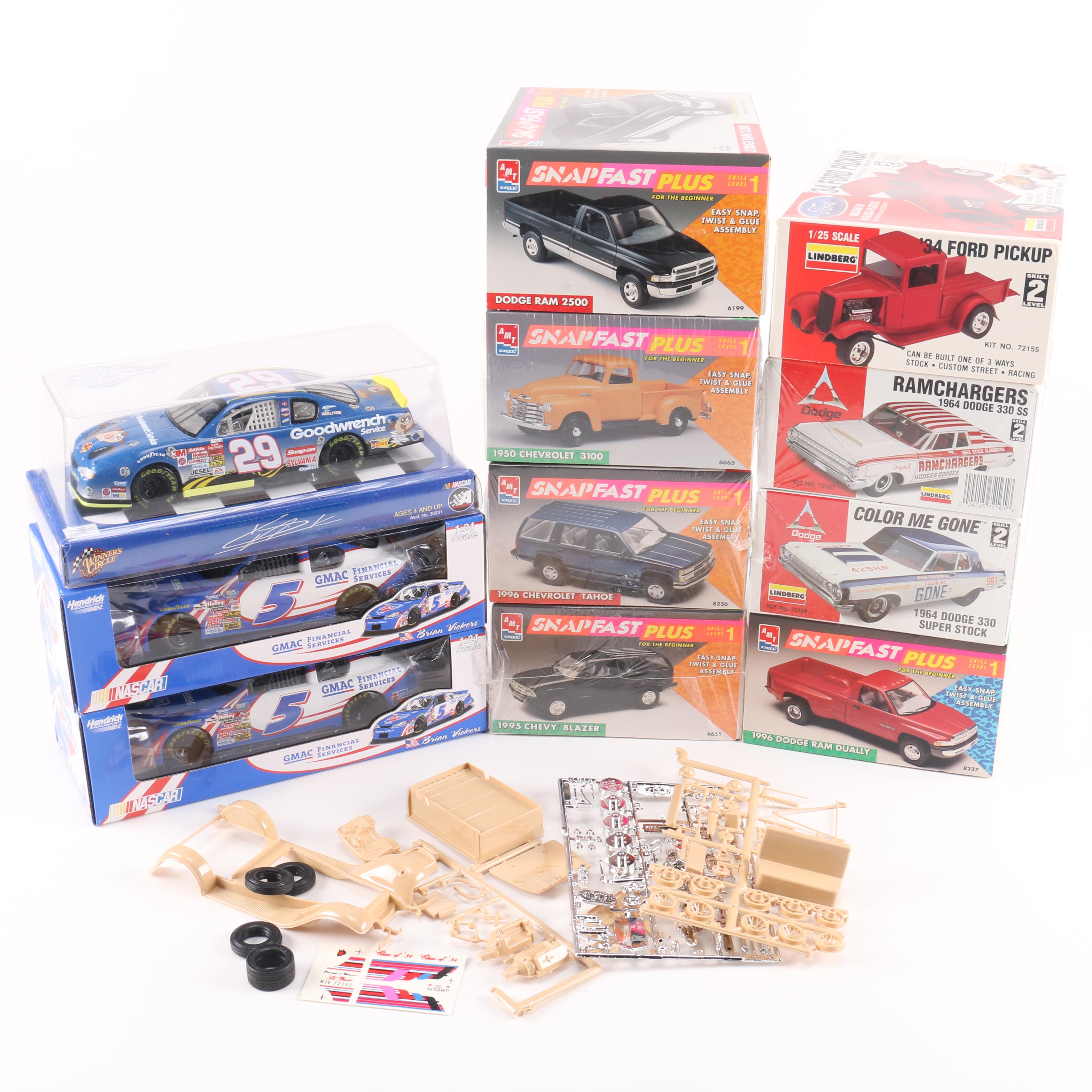 Assortment of Model Cars and Kits