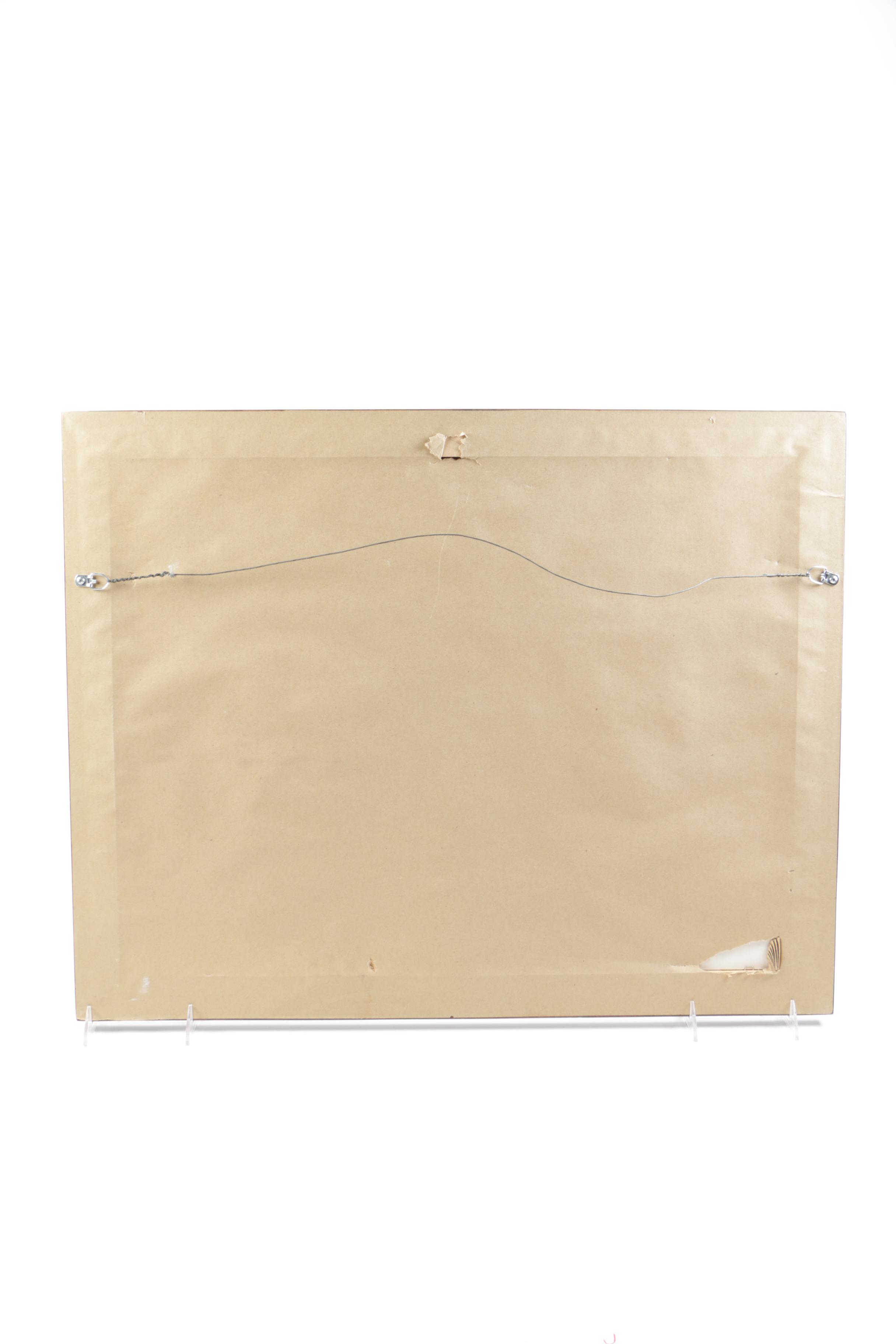 Original Robert Wilson Signed Graphite Drawing of Figure in Trees