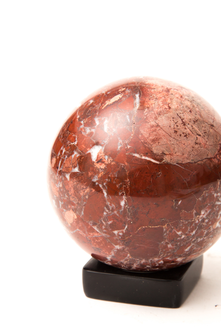 Red Stone Sphere from Peru