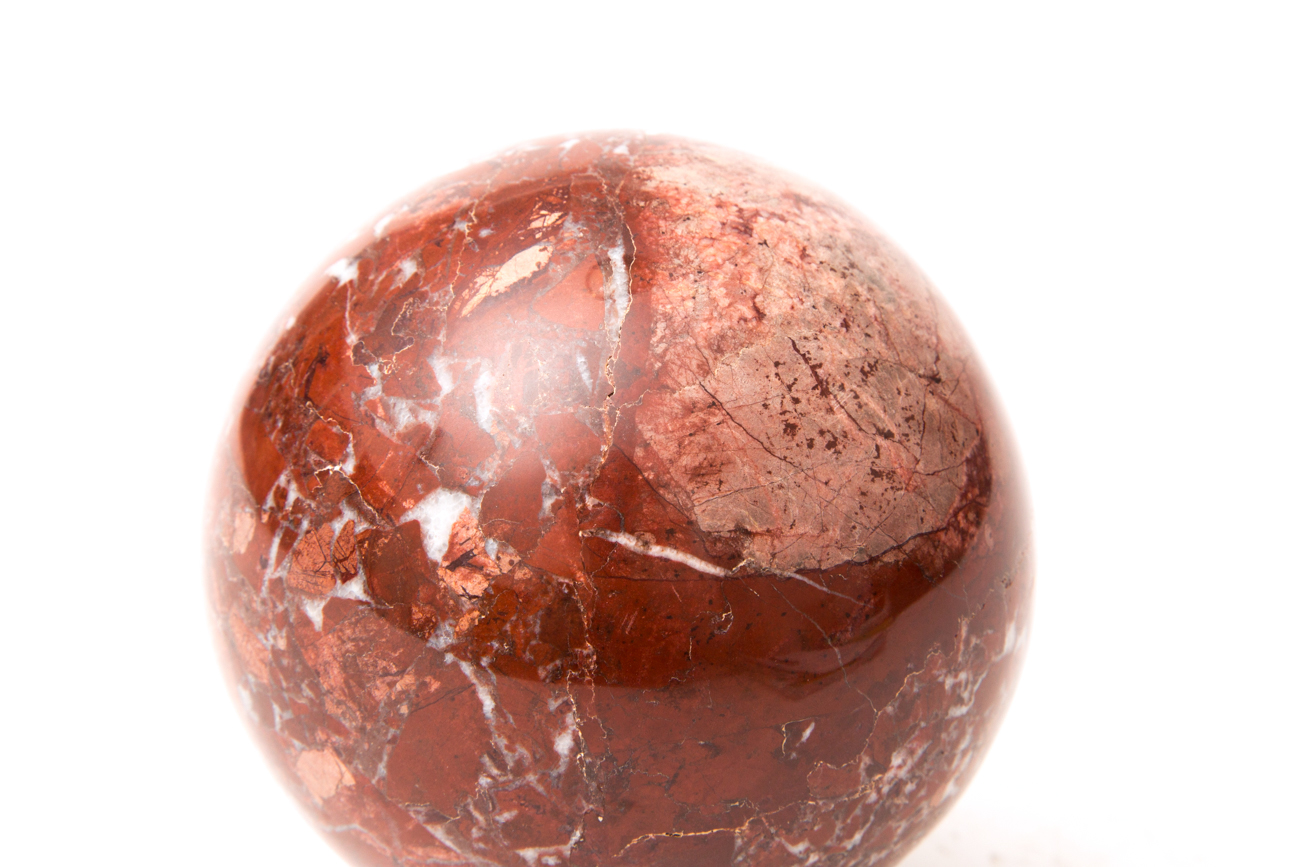 Red Stone Sphere from Peru