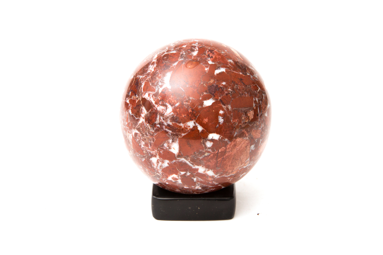 Red Stone Sphere from Peru