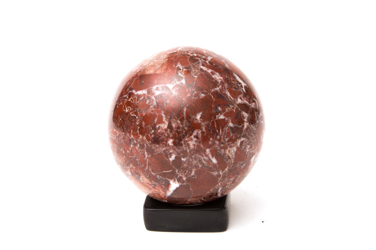 Red Stone Sphere from Peru