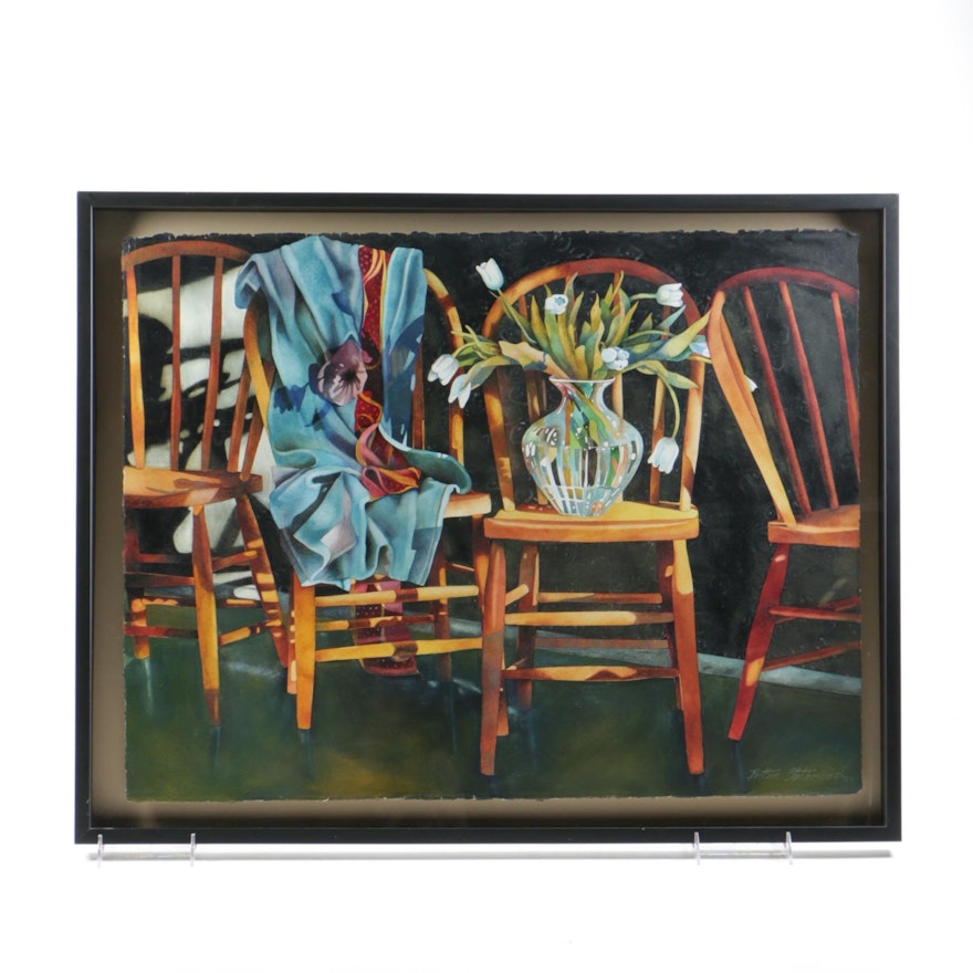 Butler Steltemeier Watercolor Painting of Chairs