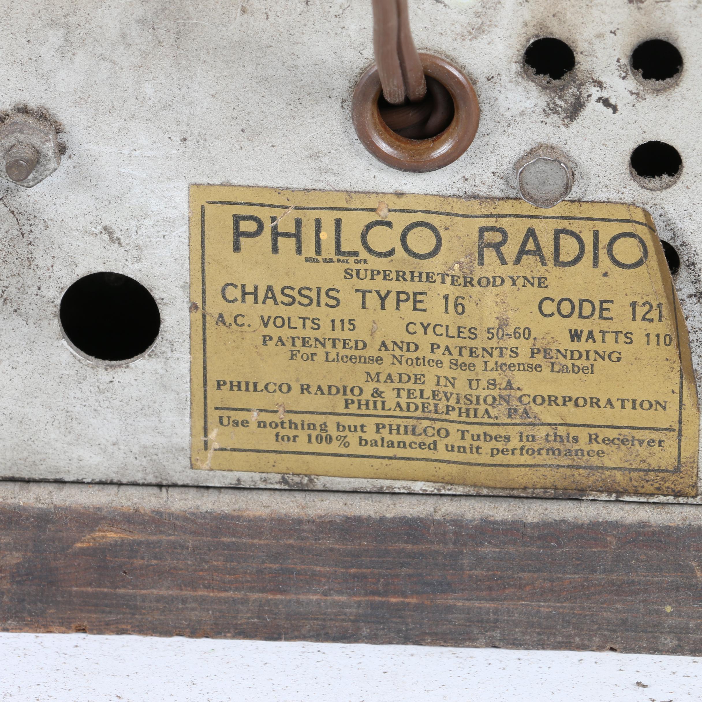 Vintage Philco Radio