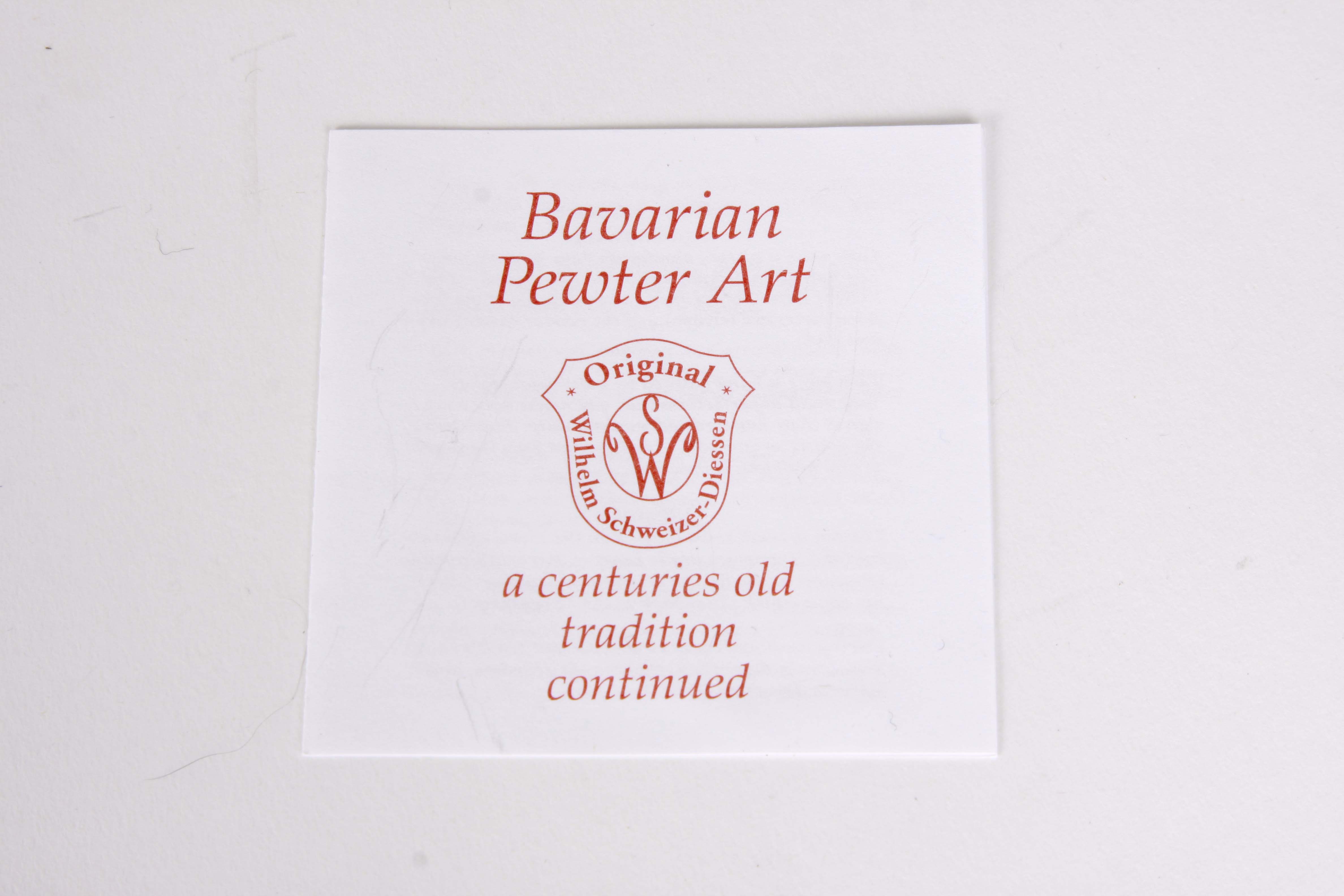 Four Original Wilhelm Schwezer Pewter Art Figurines