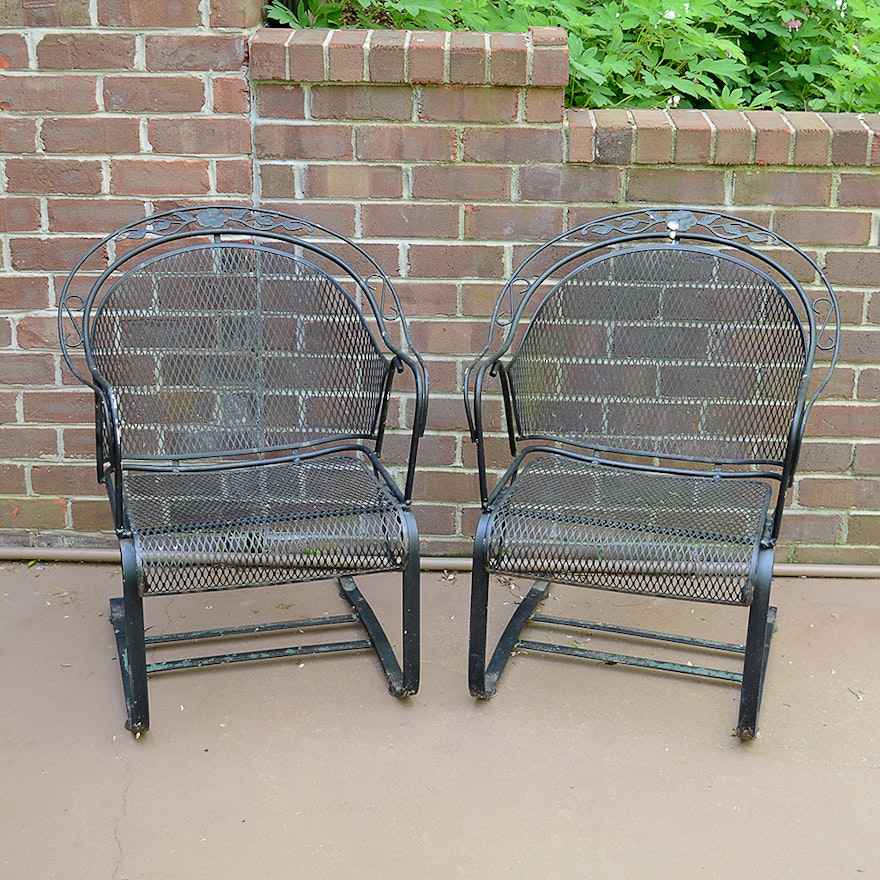 Black Wrought Iron Patio Chairs