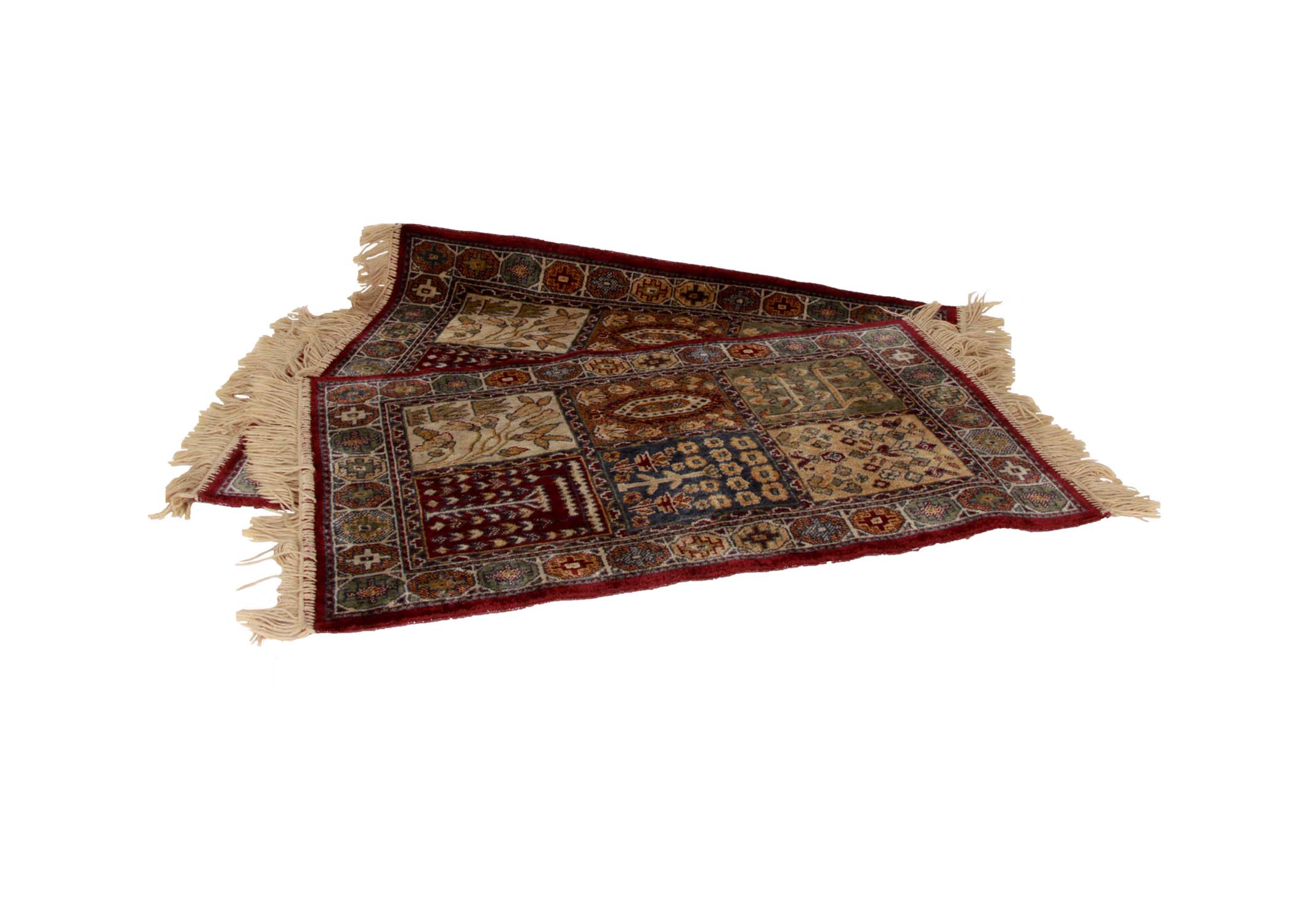Three Small Machine Woven Bakhtiari-Style Accent Rugs