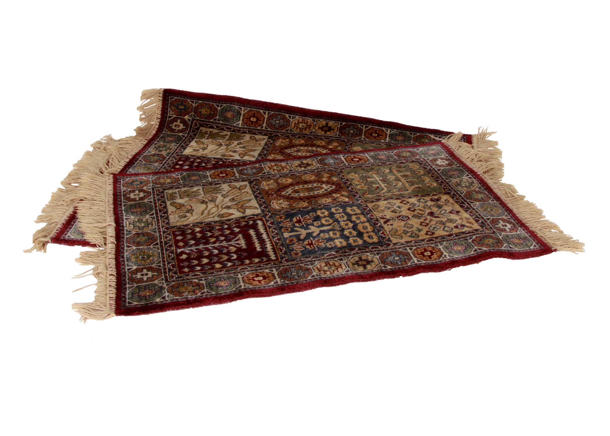 Three Small Machine Woven Bakhtiari-Style Accent Rugs