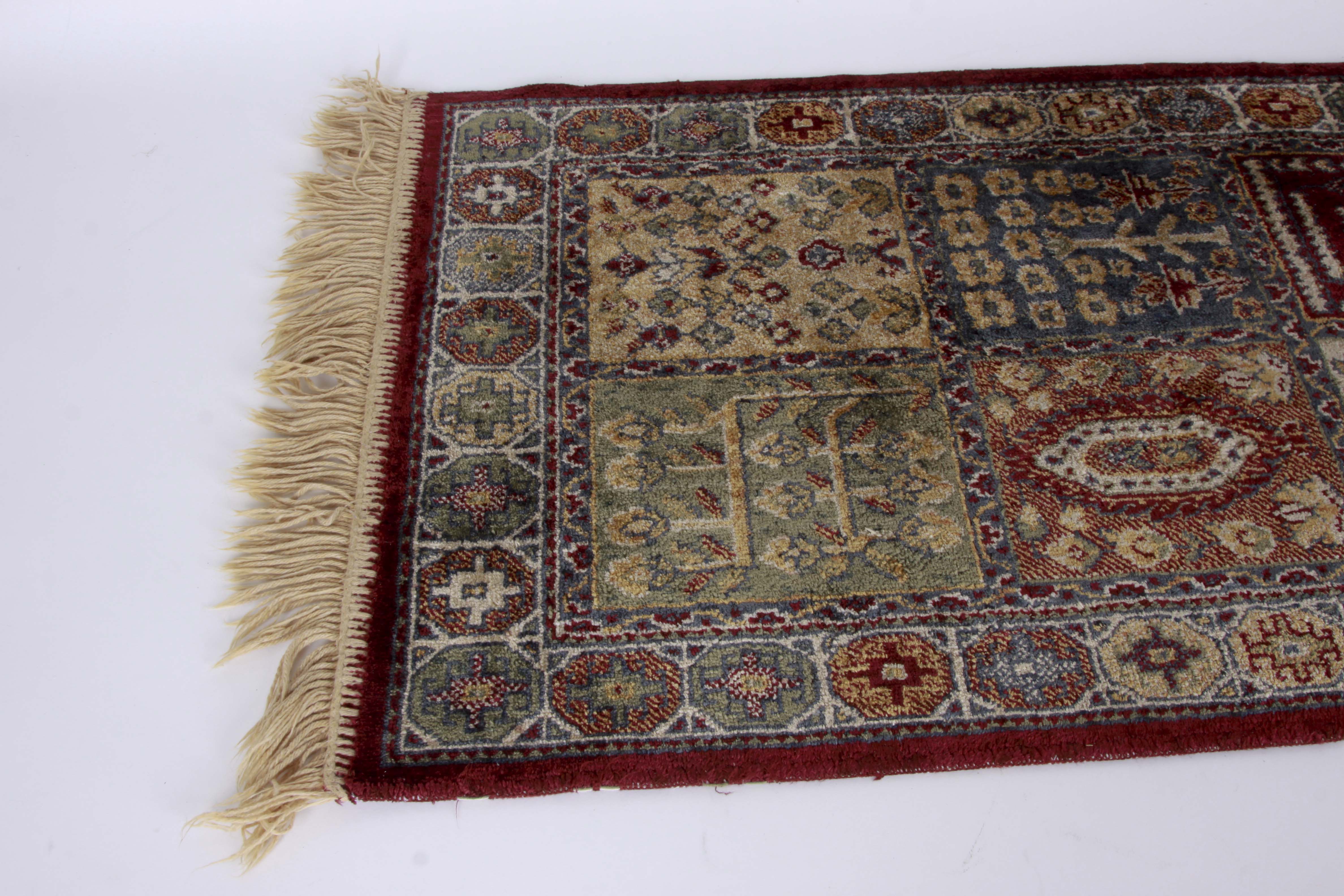 Three Small Machine Woven Bakhtiari-Style Accent Rugs