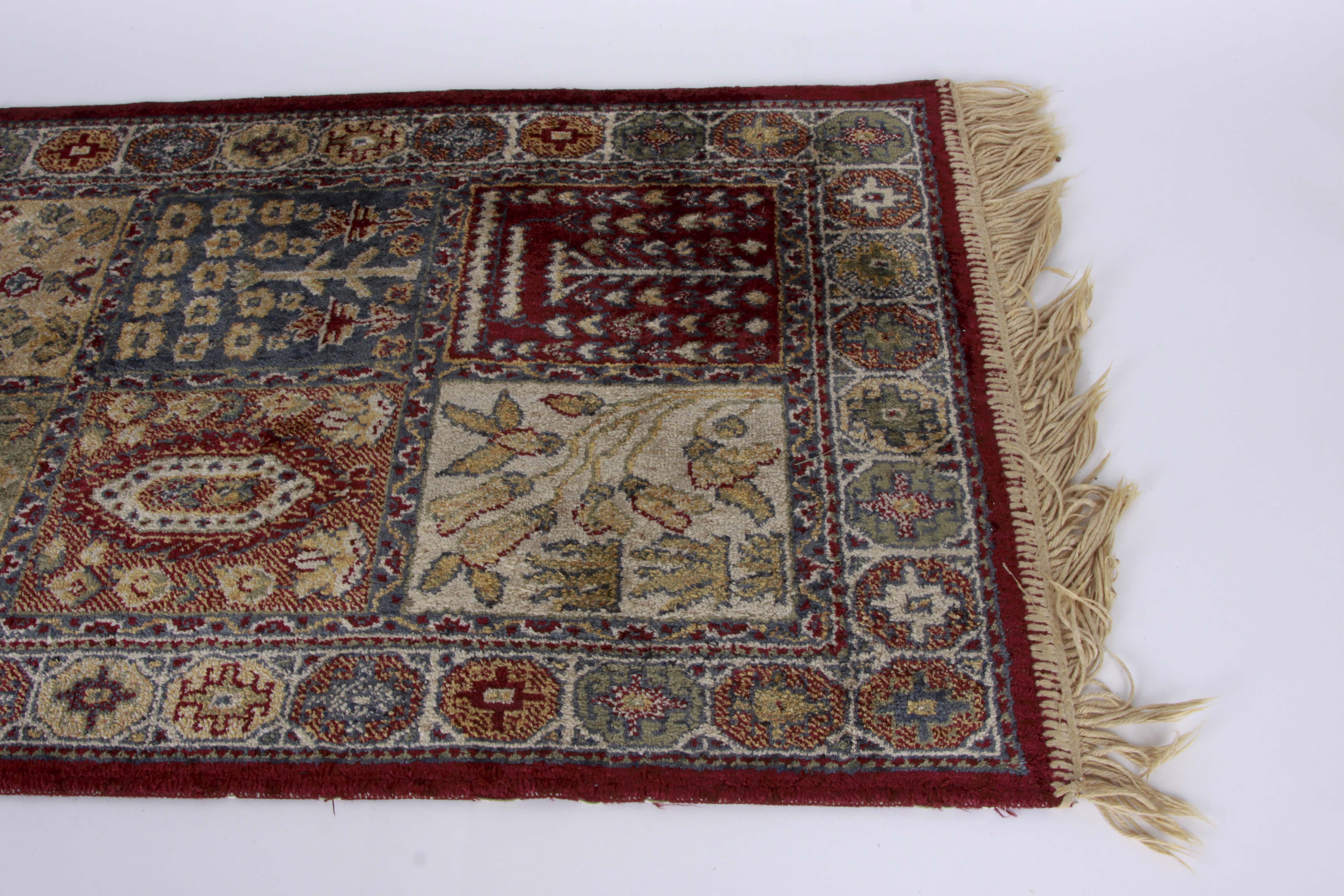 Three Small Machine Woven Bakhtiari-Style Accent Rugs