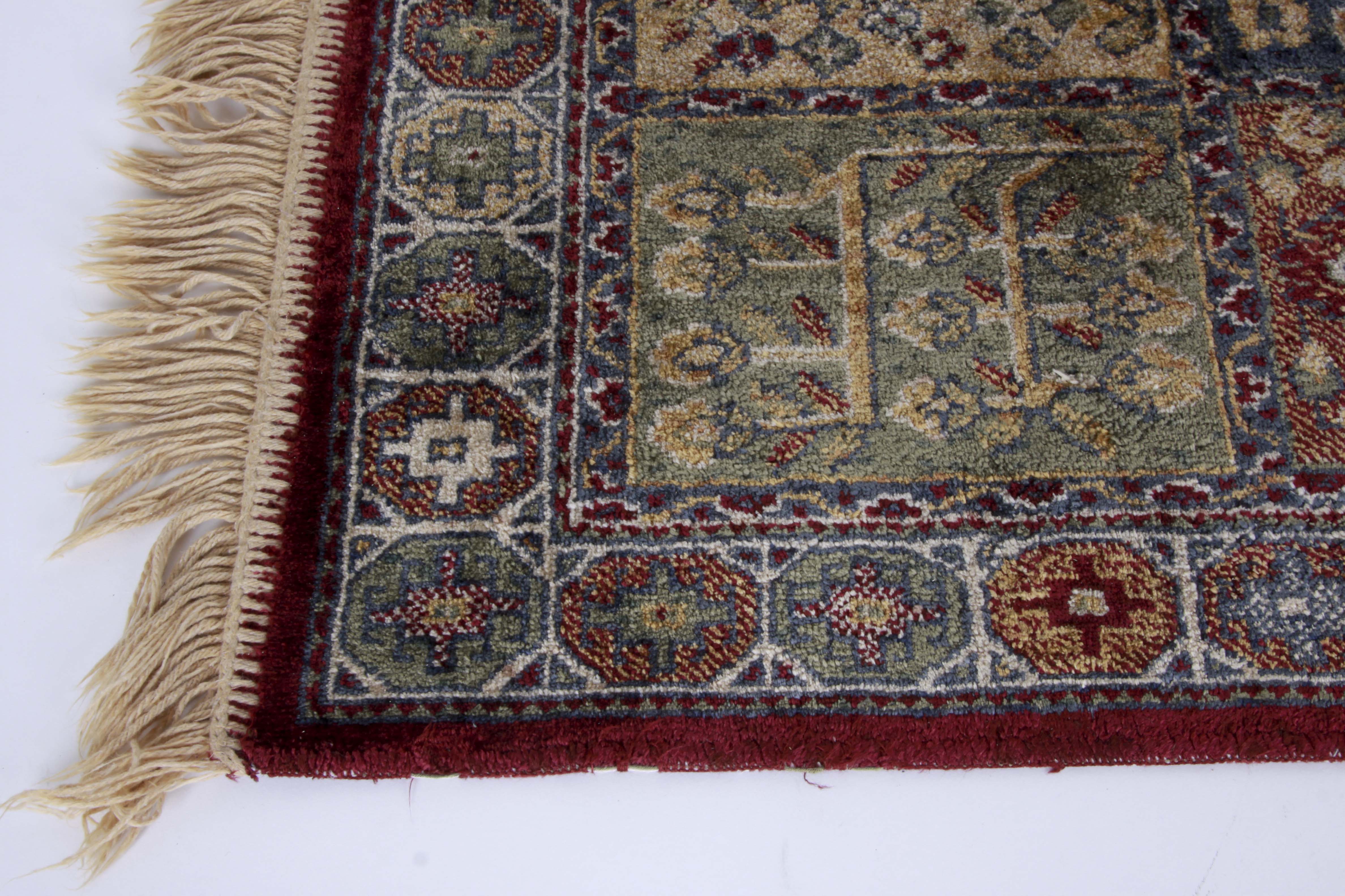 Three Small Machine Woven Bakhtiari-Style Accent Rugs