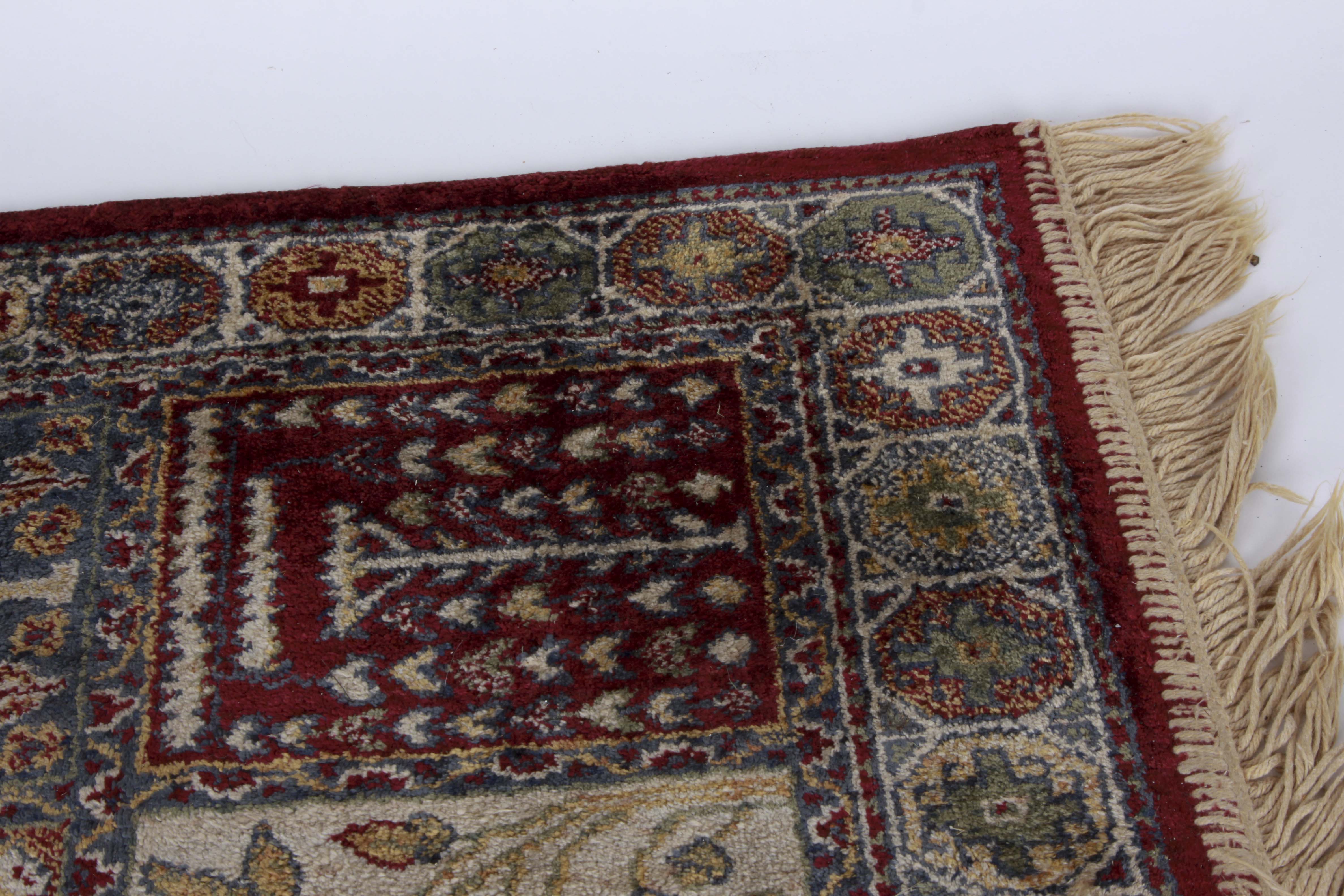Three Small Machine Woven Bakhtiari-Style Accent Rugs