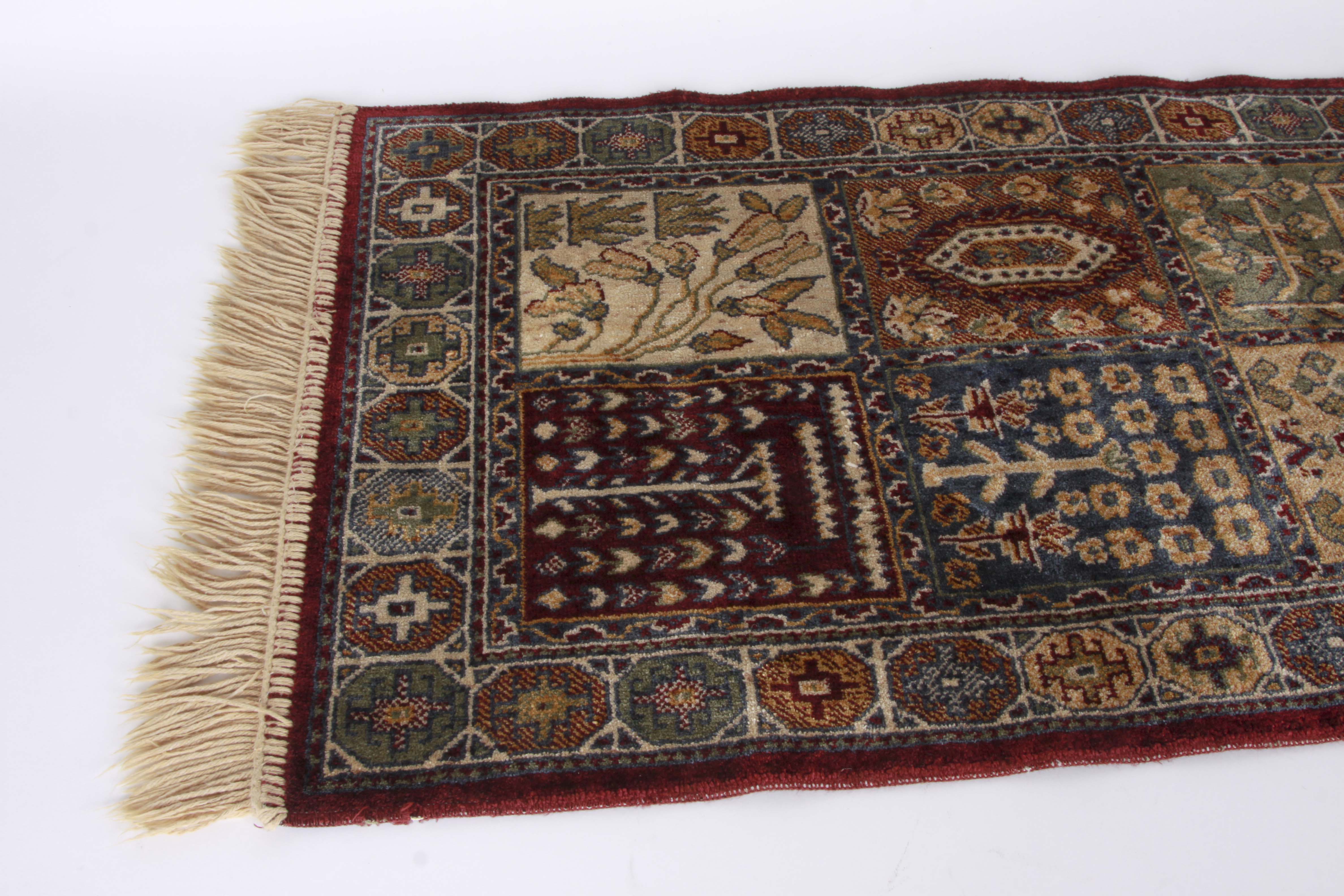 Three Small Machine Woven Bakhtiari-Style Accent Rugs