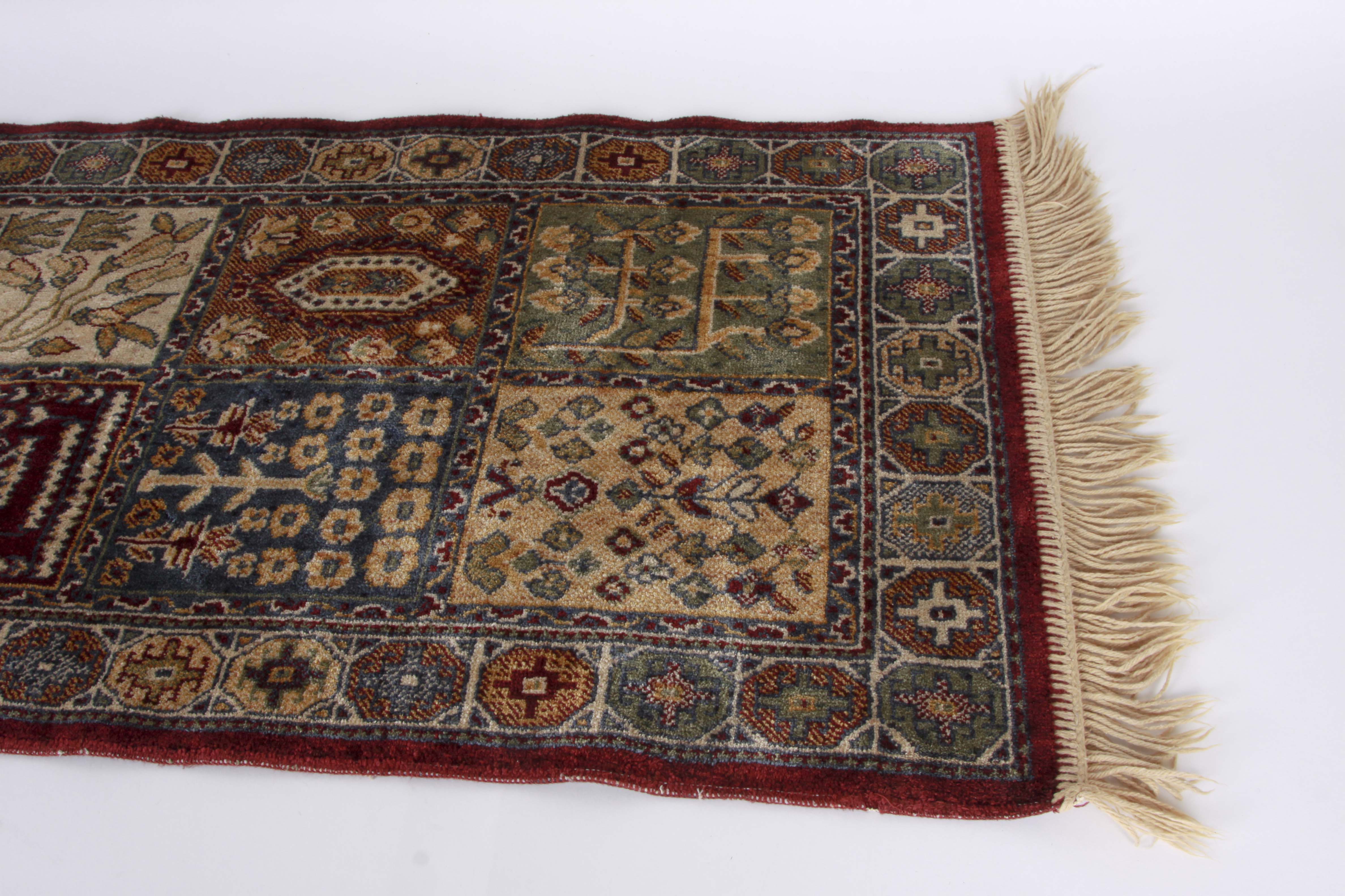 Three Small Machine Woven Bakhtiari-Style Accent Rugs