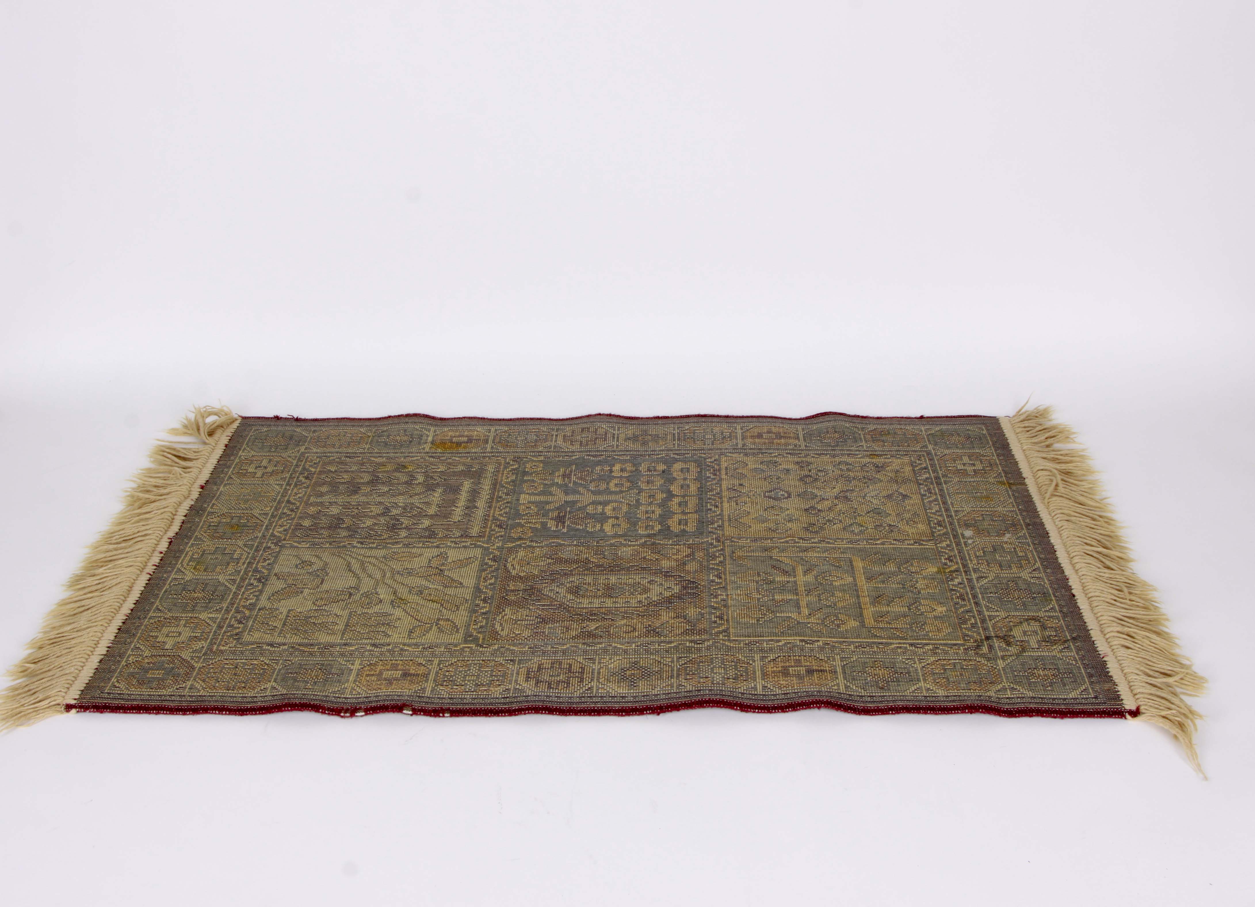 Three Small Machine Woven Bakhtiari-Style Accent Rugs