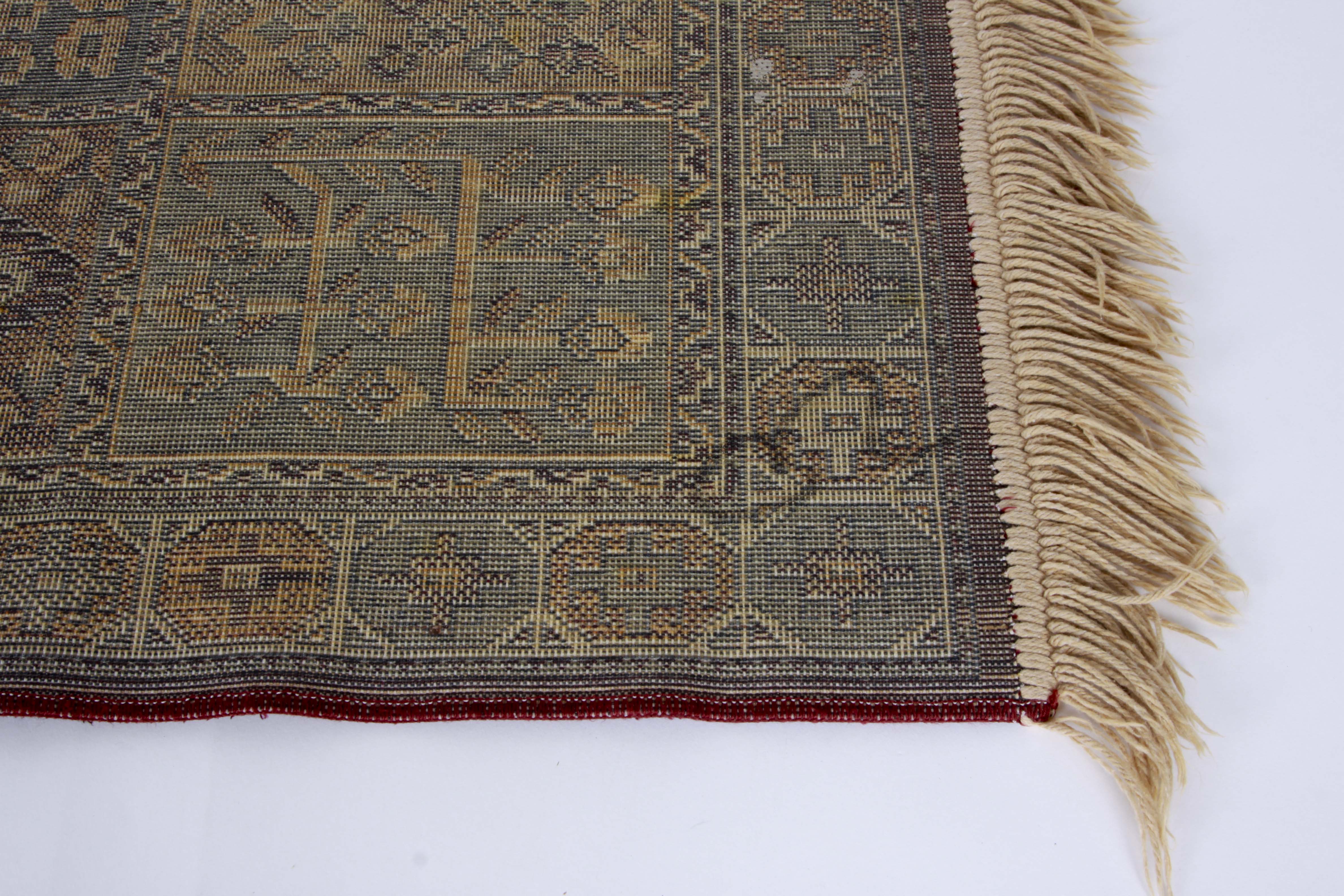 Three Small Machine Woven Bakhtiari-Style Accent Rugs